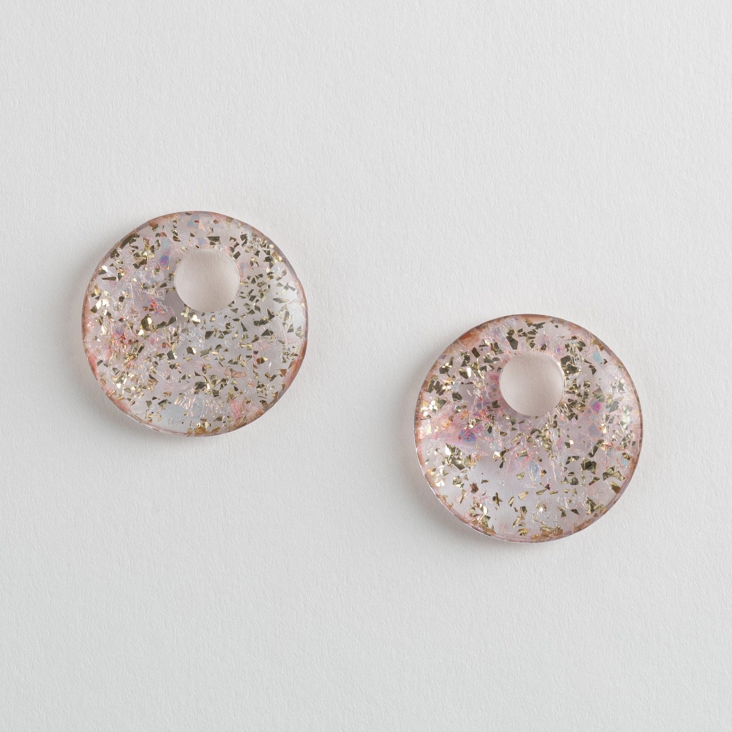 Disc Earring Charms in Glitter