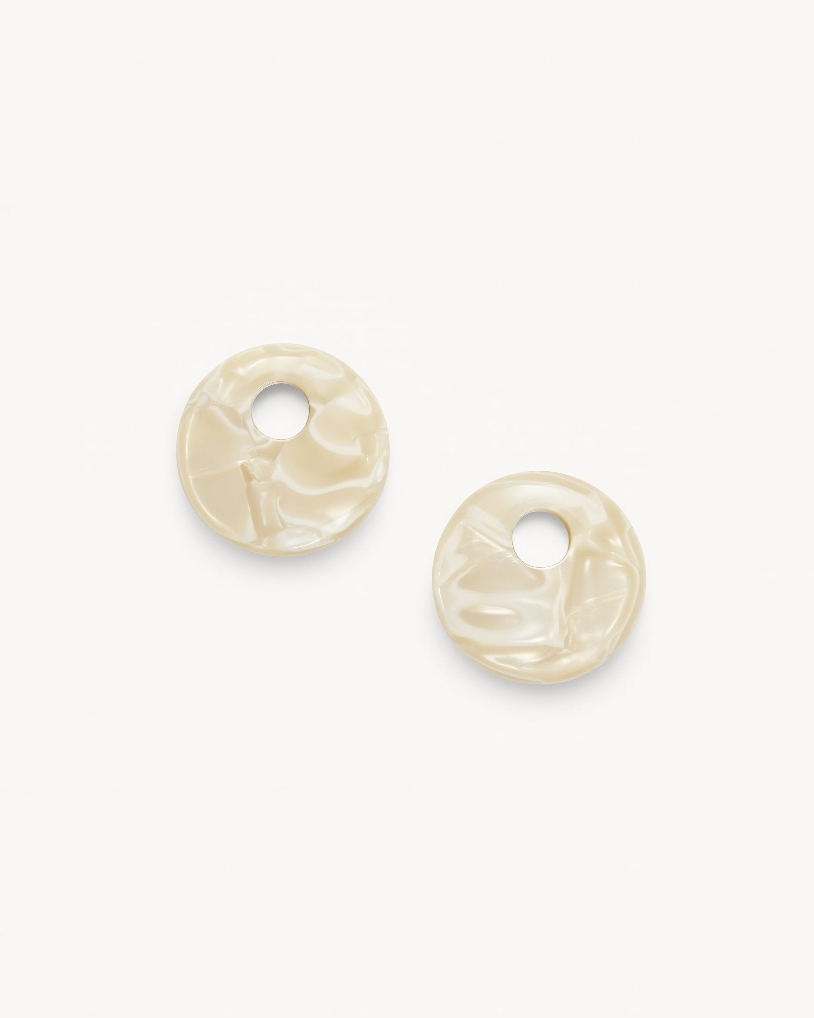 Disc Earring Charms in Ivory