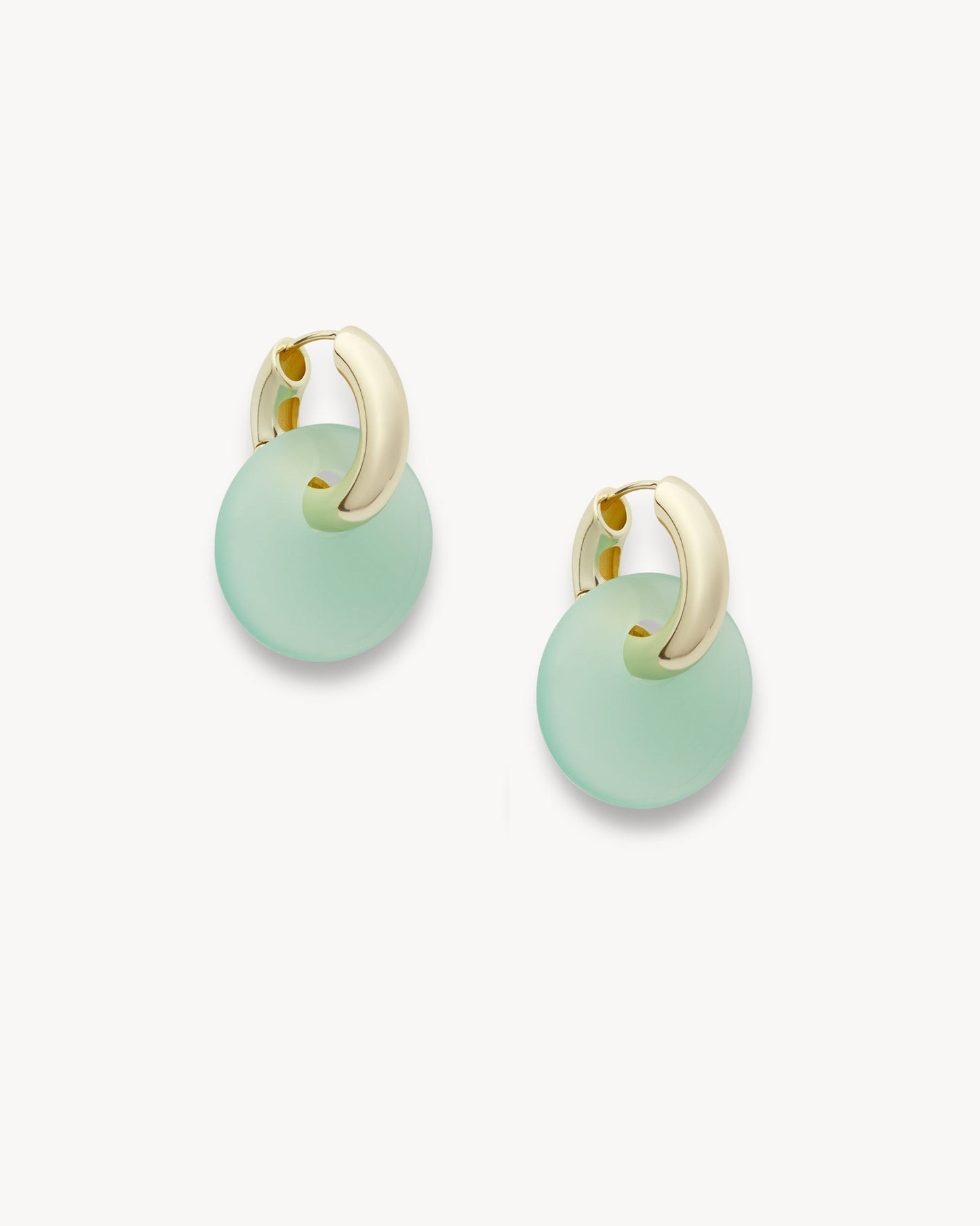 Disc Earring Charms in Sea Glass