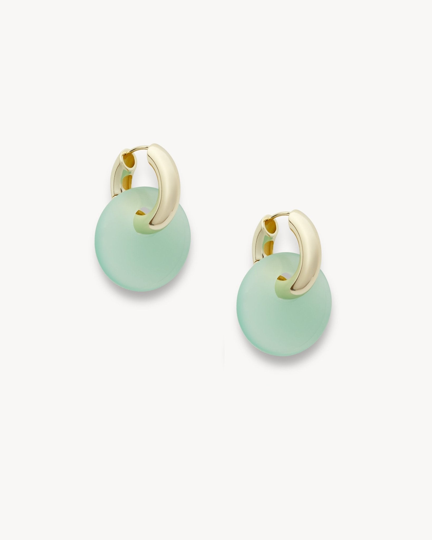 Disc Earring Charms in Sea Glass