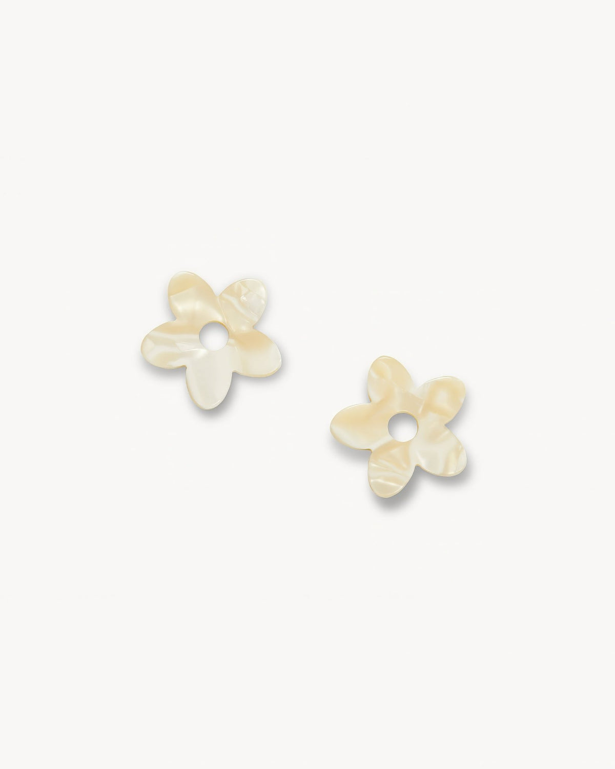 Flower Earring Charms in Ivory