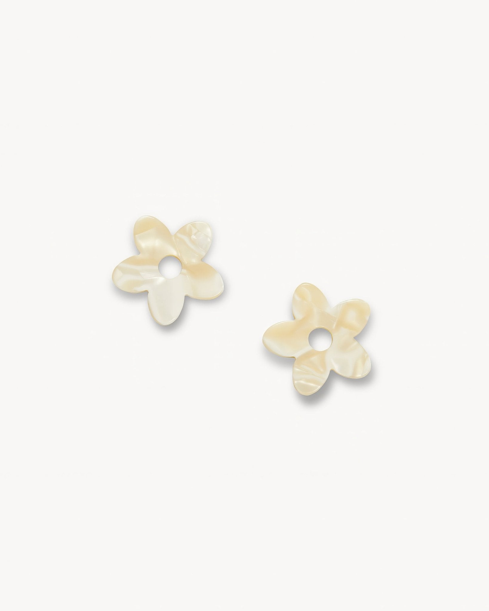 Flower Earring Charms in Ivory