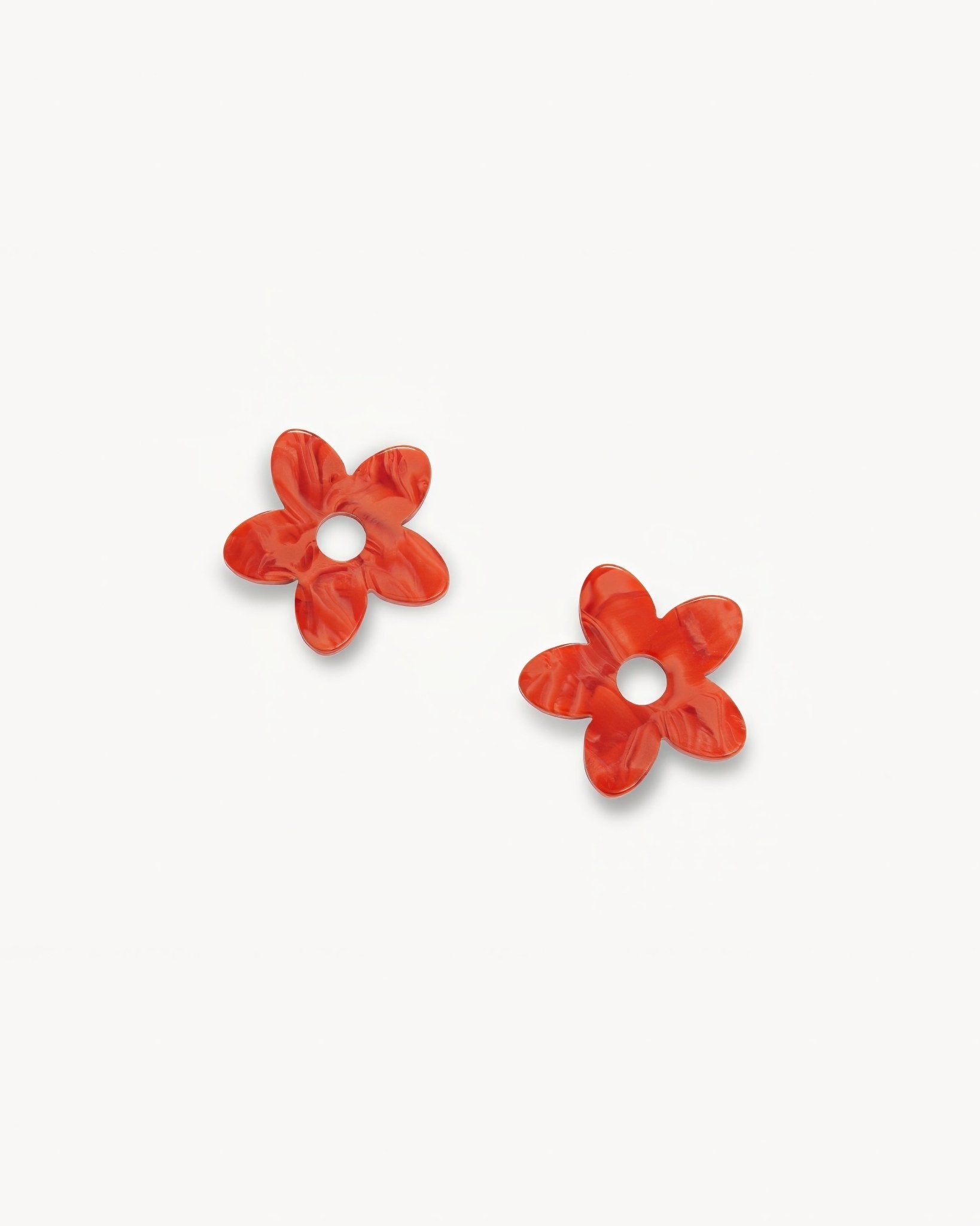Flower Earring Charms in Poppy