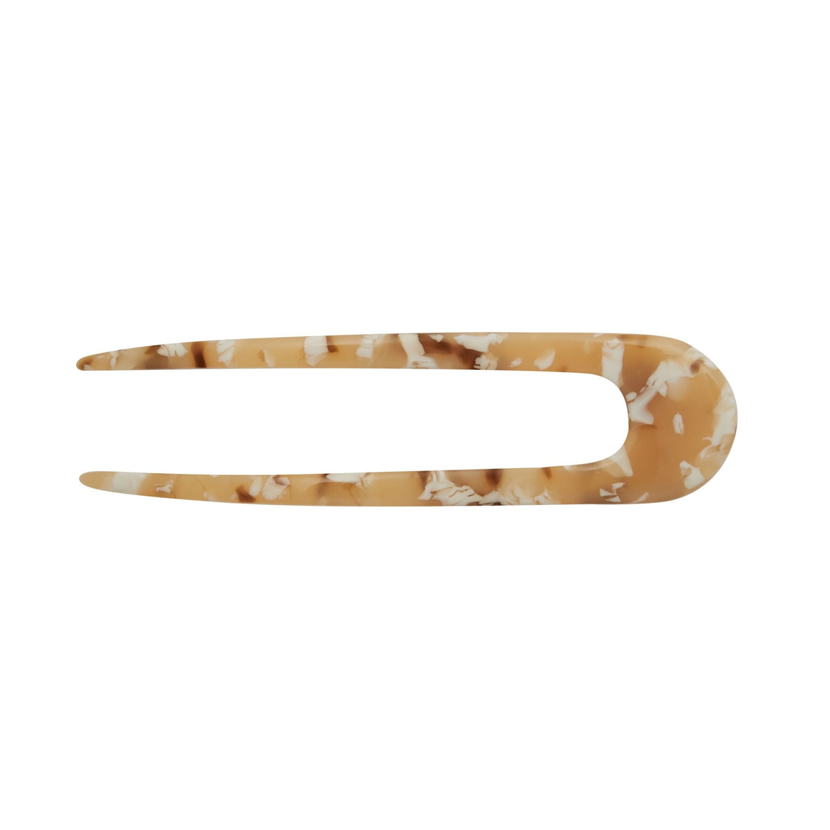 French Hair Pin in Mango Tortoise