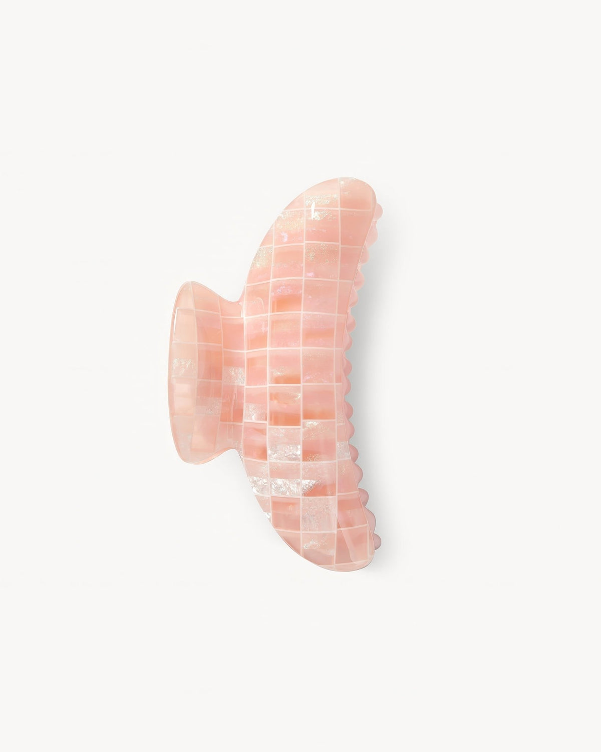 Grande Heirloom Hair Claw in Apricot Shell Checker