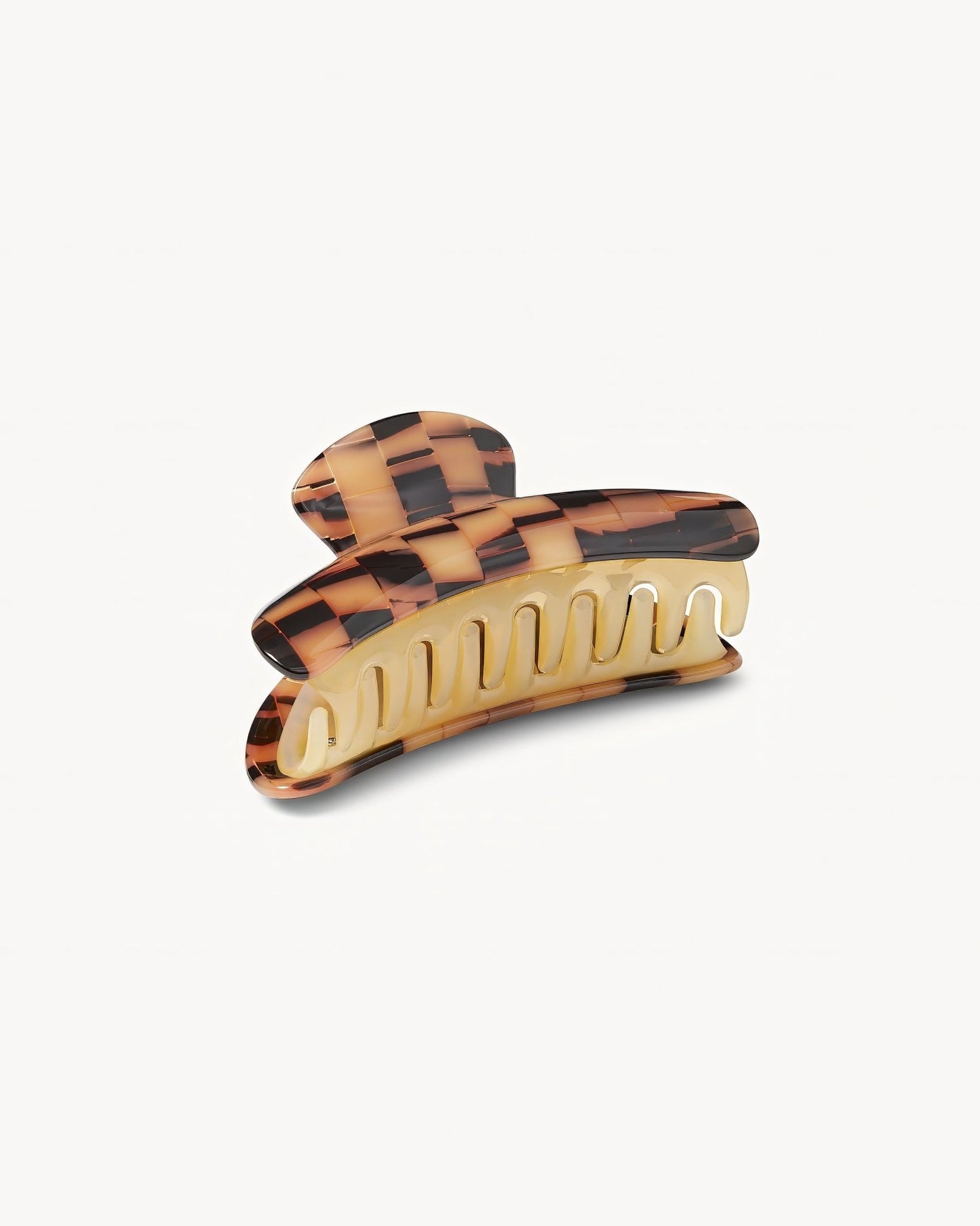 Grande Heirloom Hair Claw in Blonde Checker
