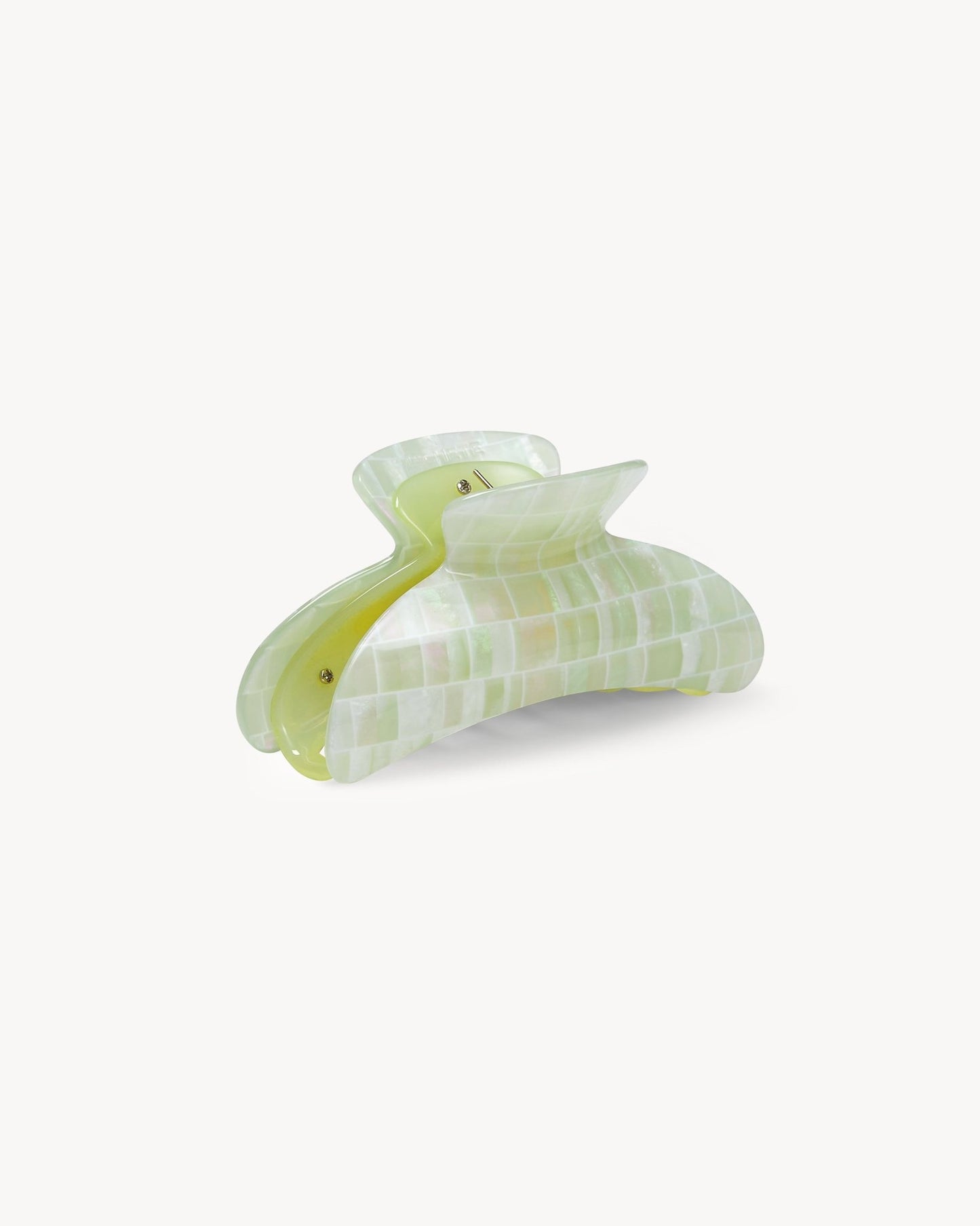 Grande Heirloom Claw in Mint Shell Checker - MACHETE