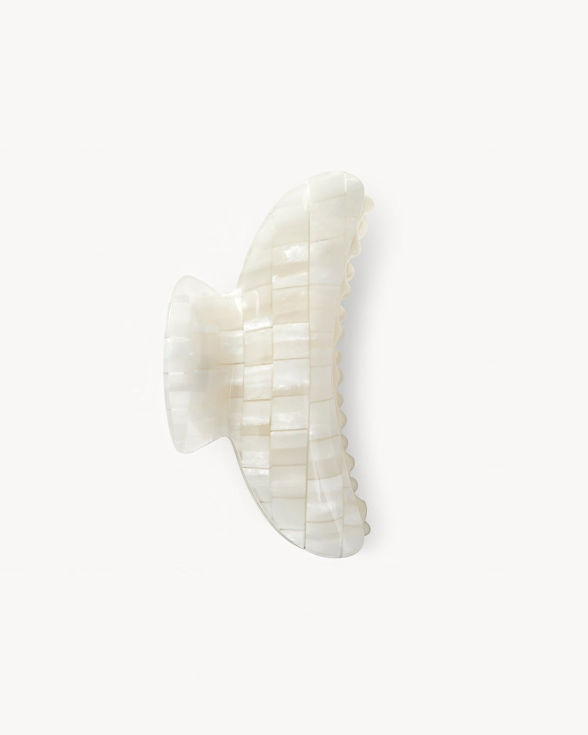 Grande Heirloom Hair Claw in Opalite Shell Checker