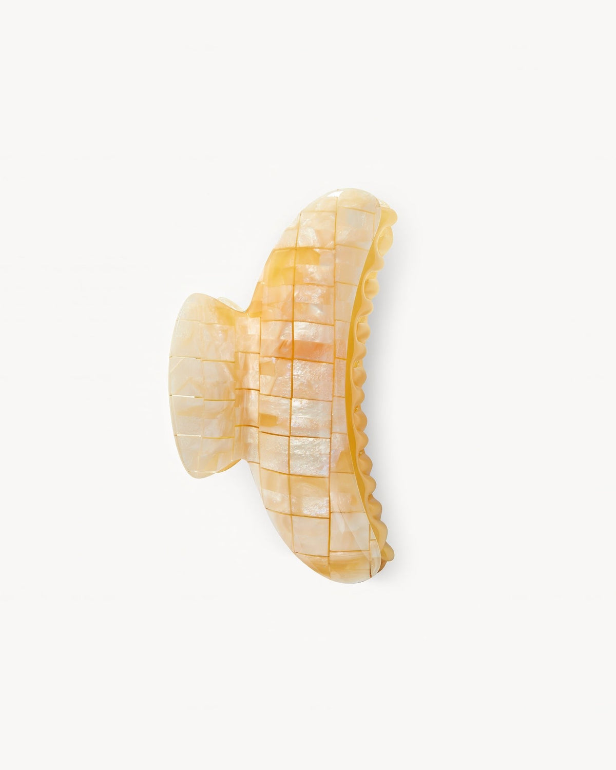Grande Heirloom Hair Claw in Sea Shell Checker