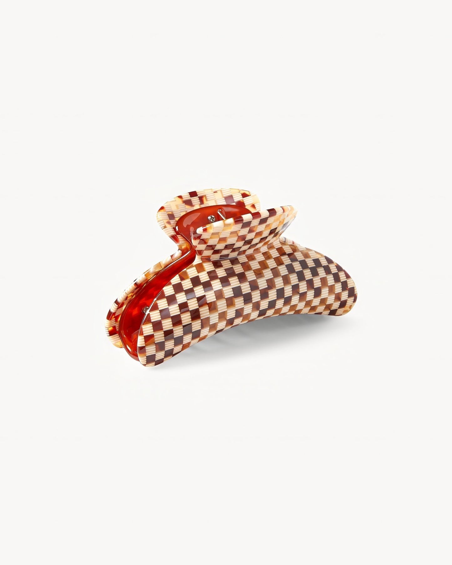 Grande Heirloom Hair Claw in Tortoise Checker
