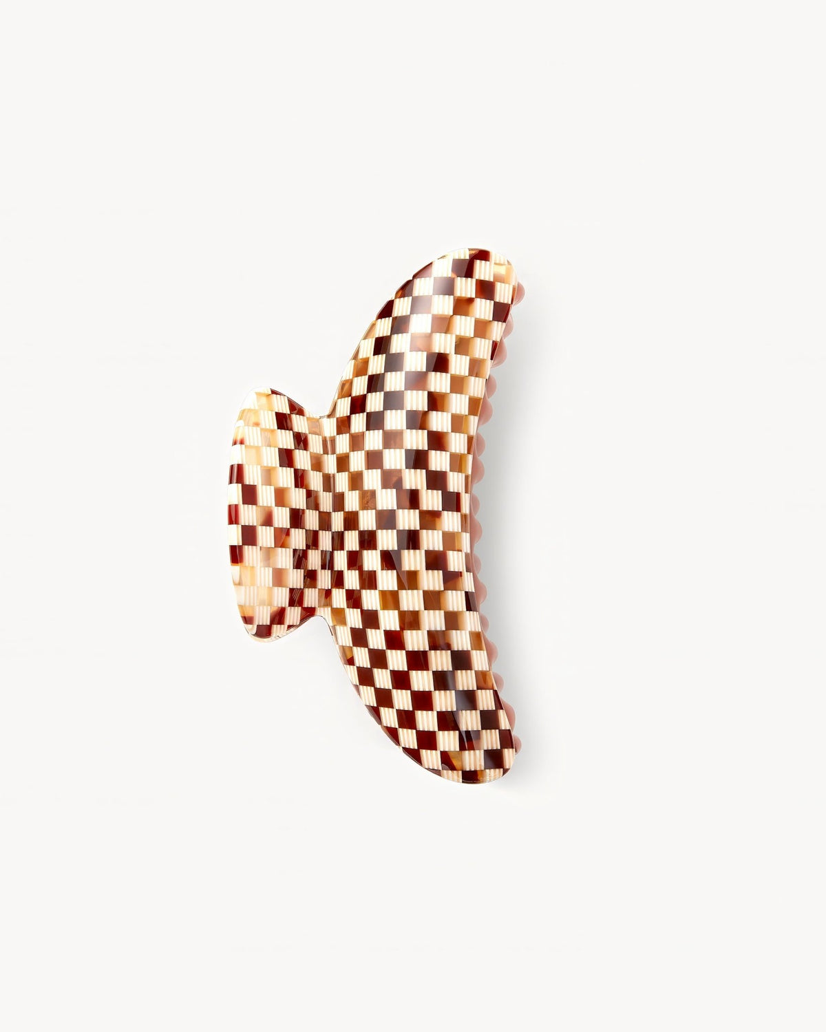 Grande Heirloom Hair Claw in Tortoise Checker