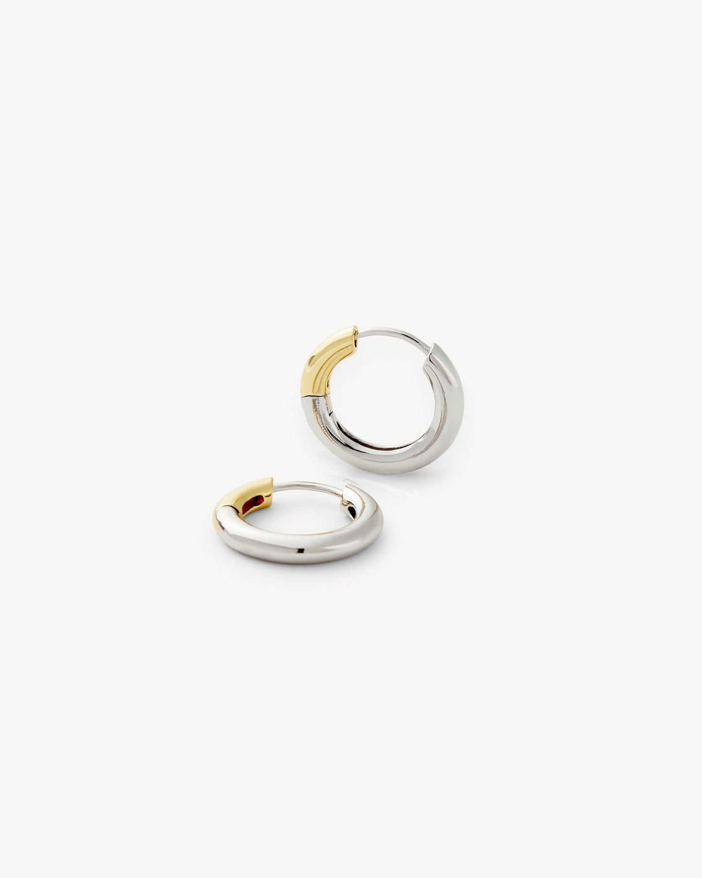 Hinge Hoops in 3/4 Silver