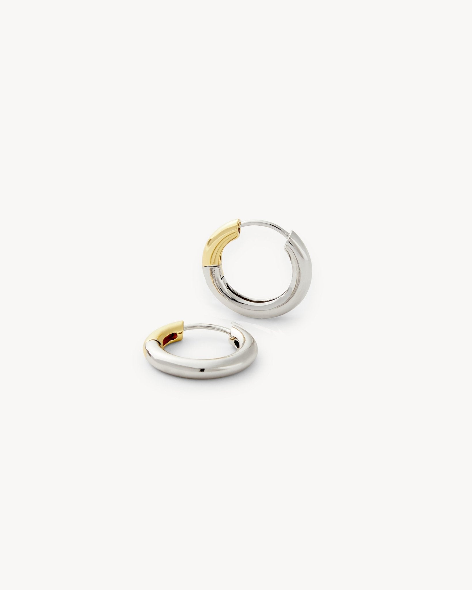 Hinge Hoops in 3/4 Silver