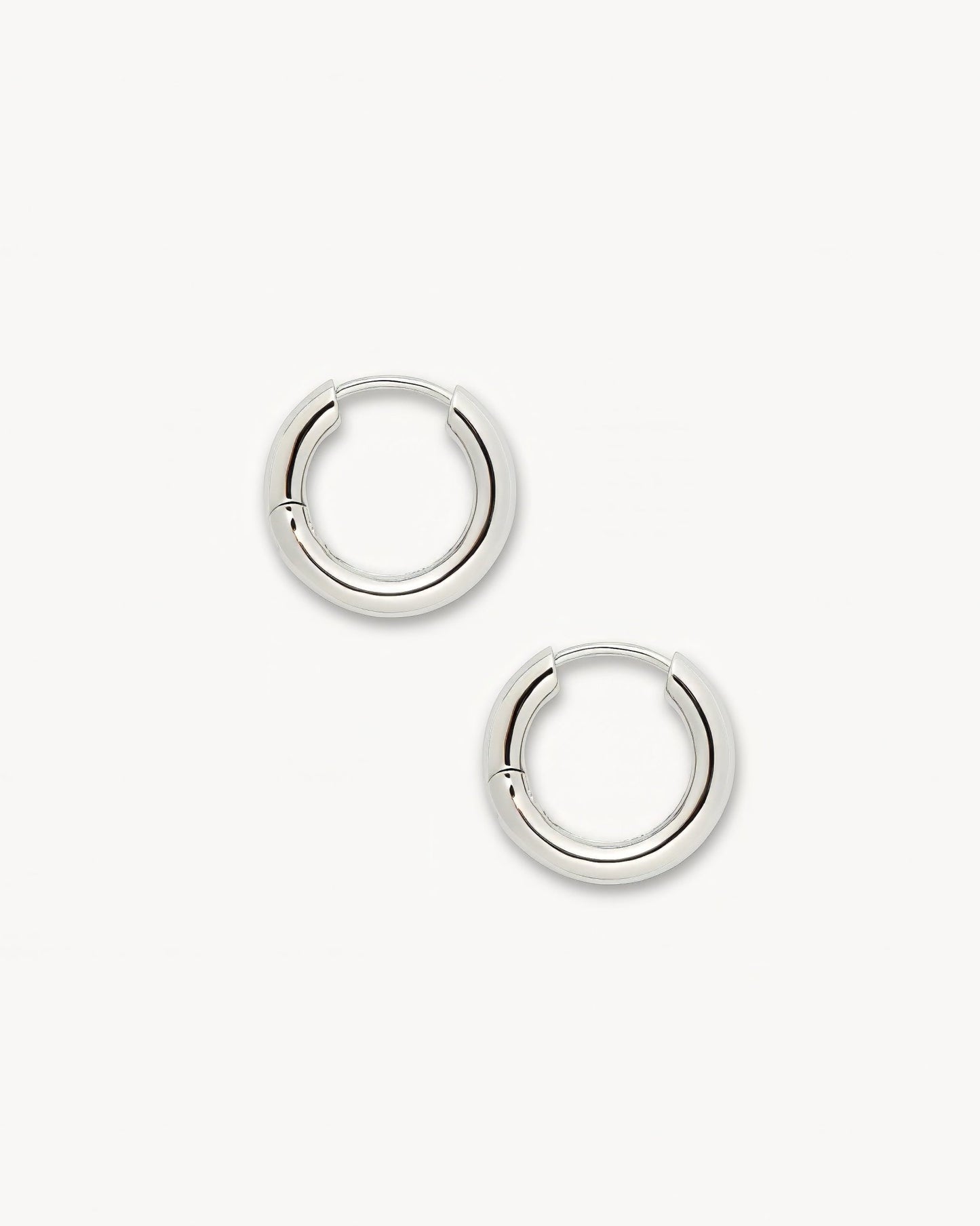 Hinge Hoops in Silver