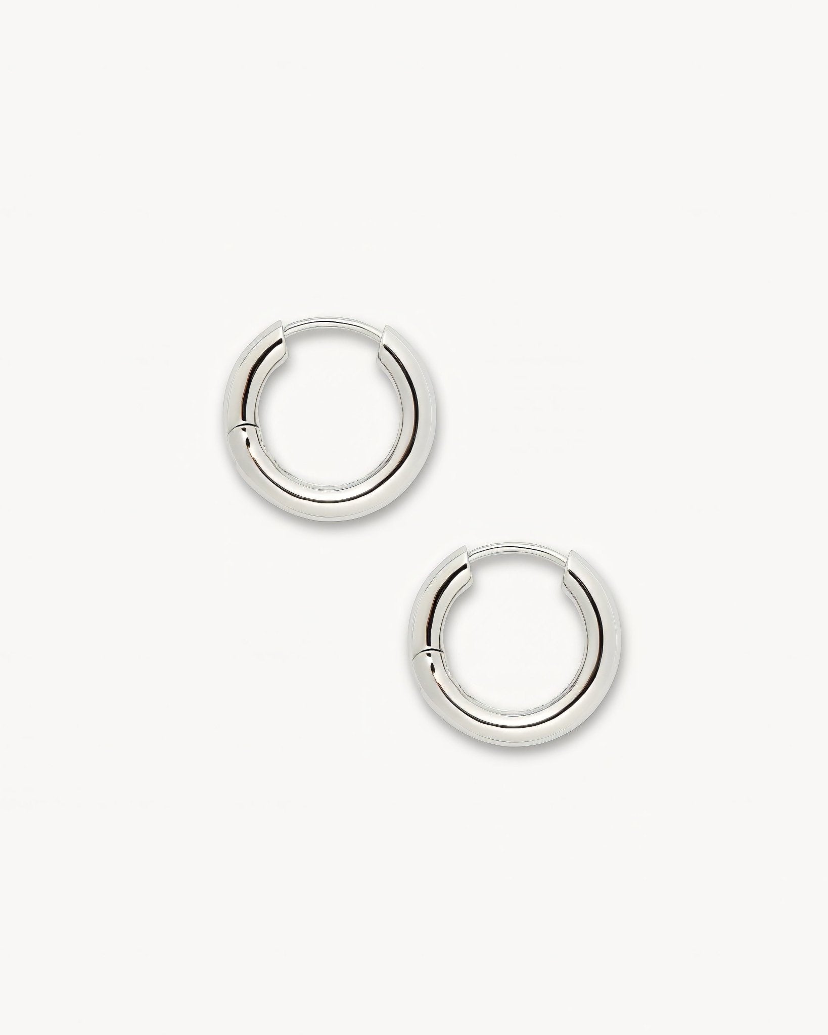 Hinge Hoops in Silver