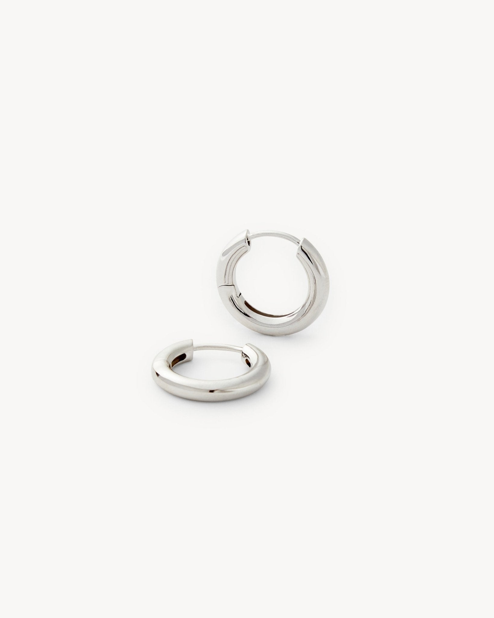 Hinge Hoops in Silver
