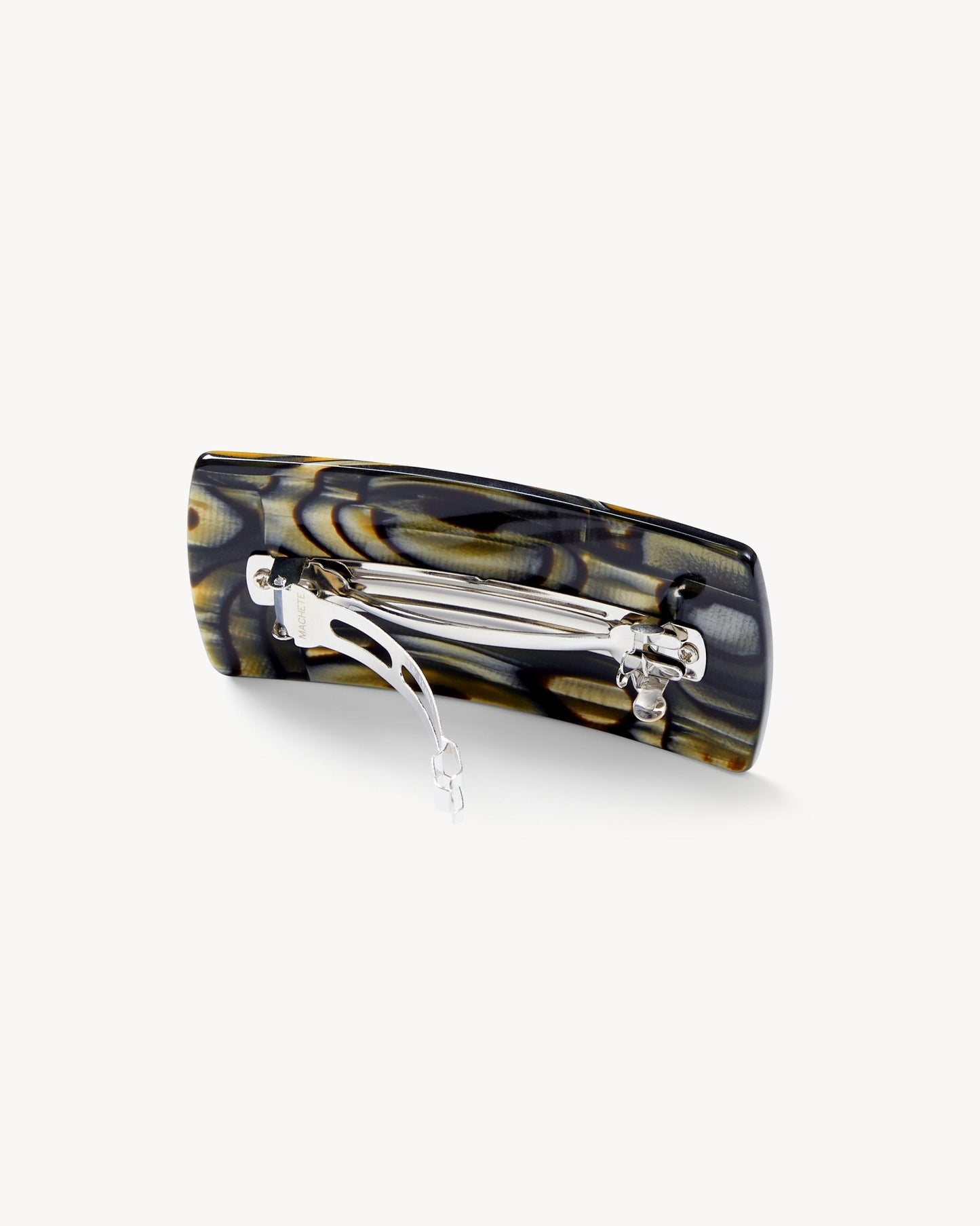 Jumbo Box Barrette in Midnight Horn - MACHETE