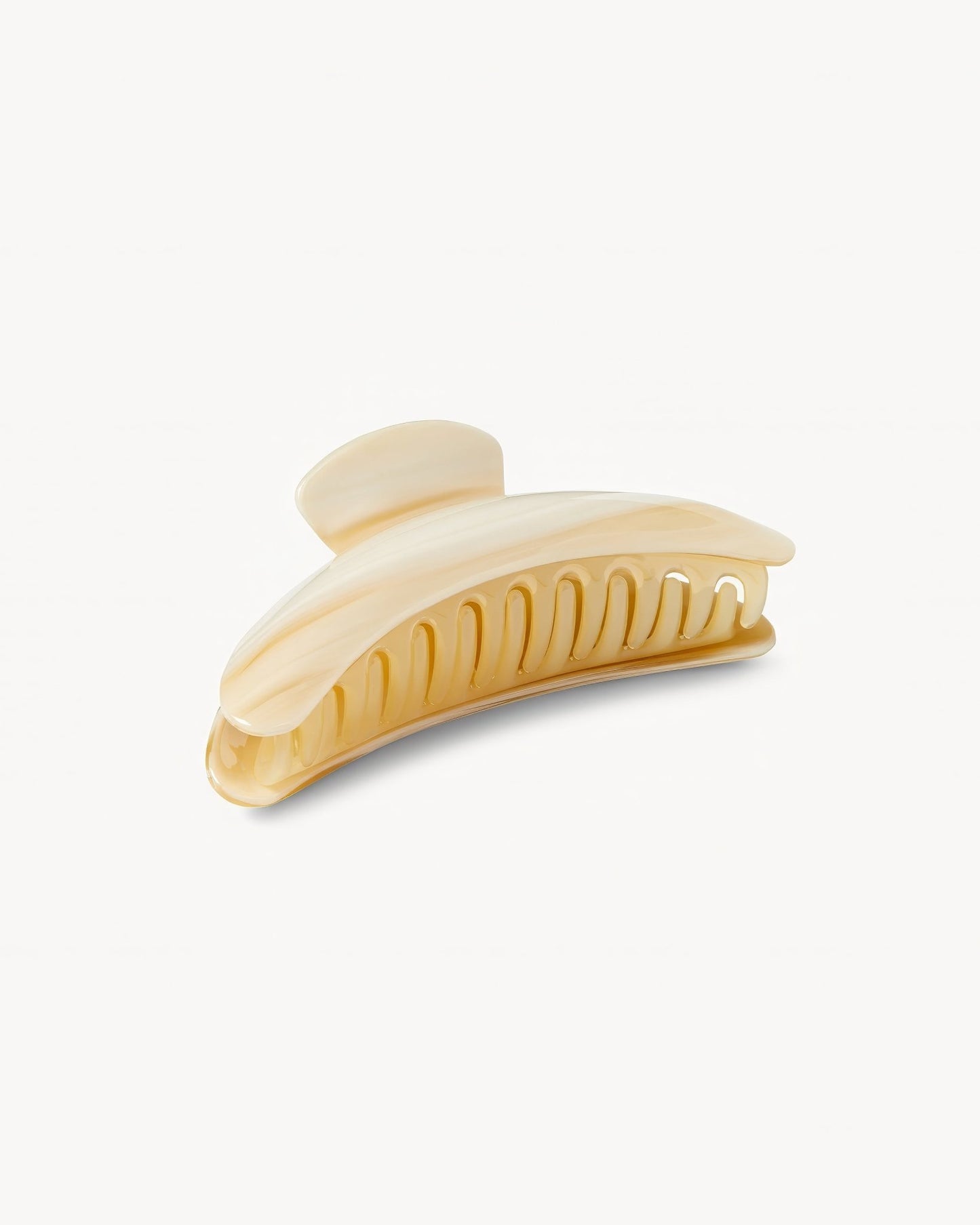Jumbo Heirloom Hair Claw in Alabaster 