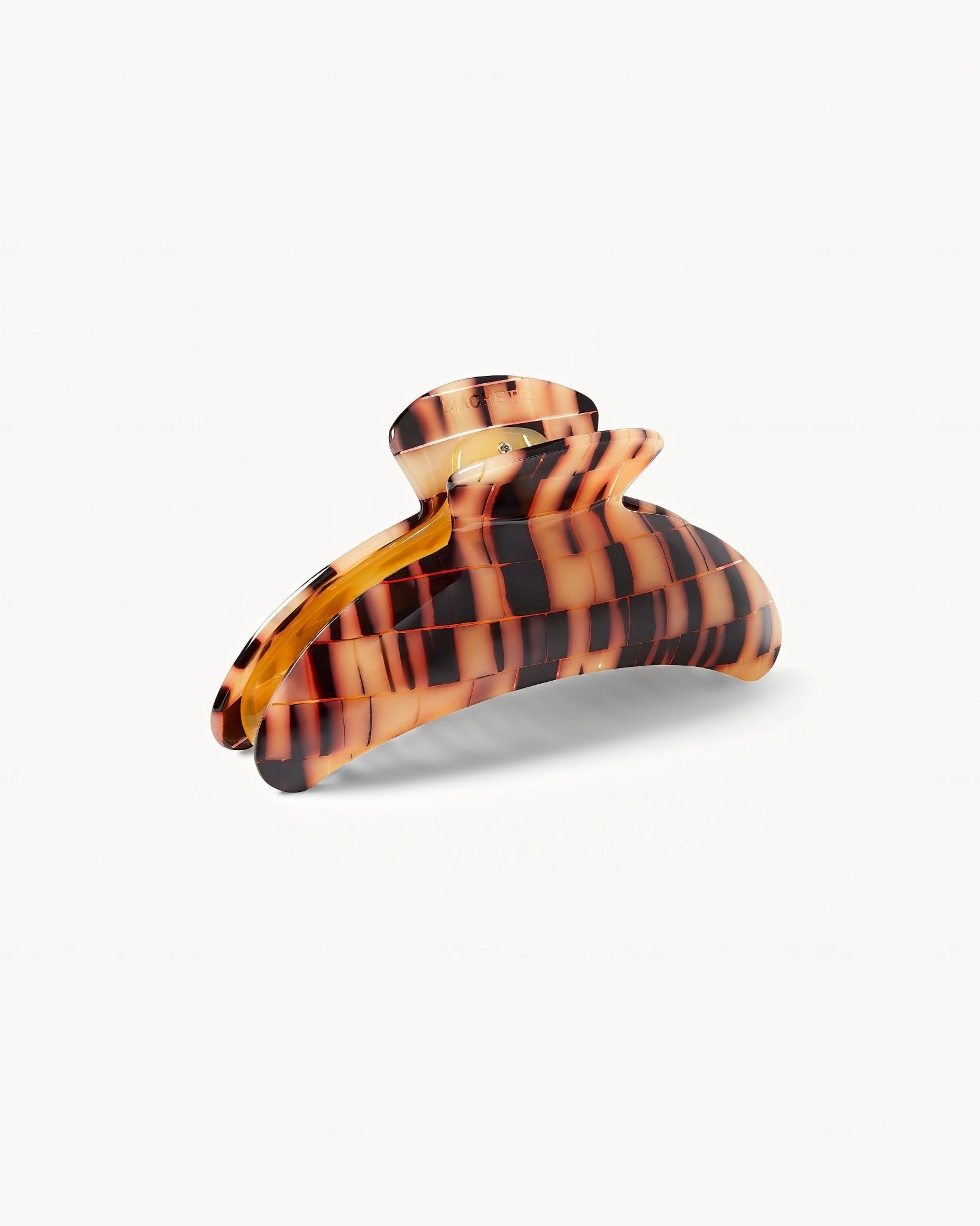 Jumbo Heirloom Hair Claw in Blonde Checker