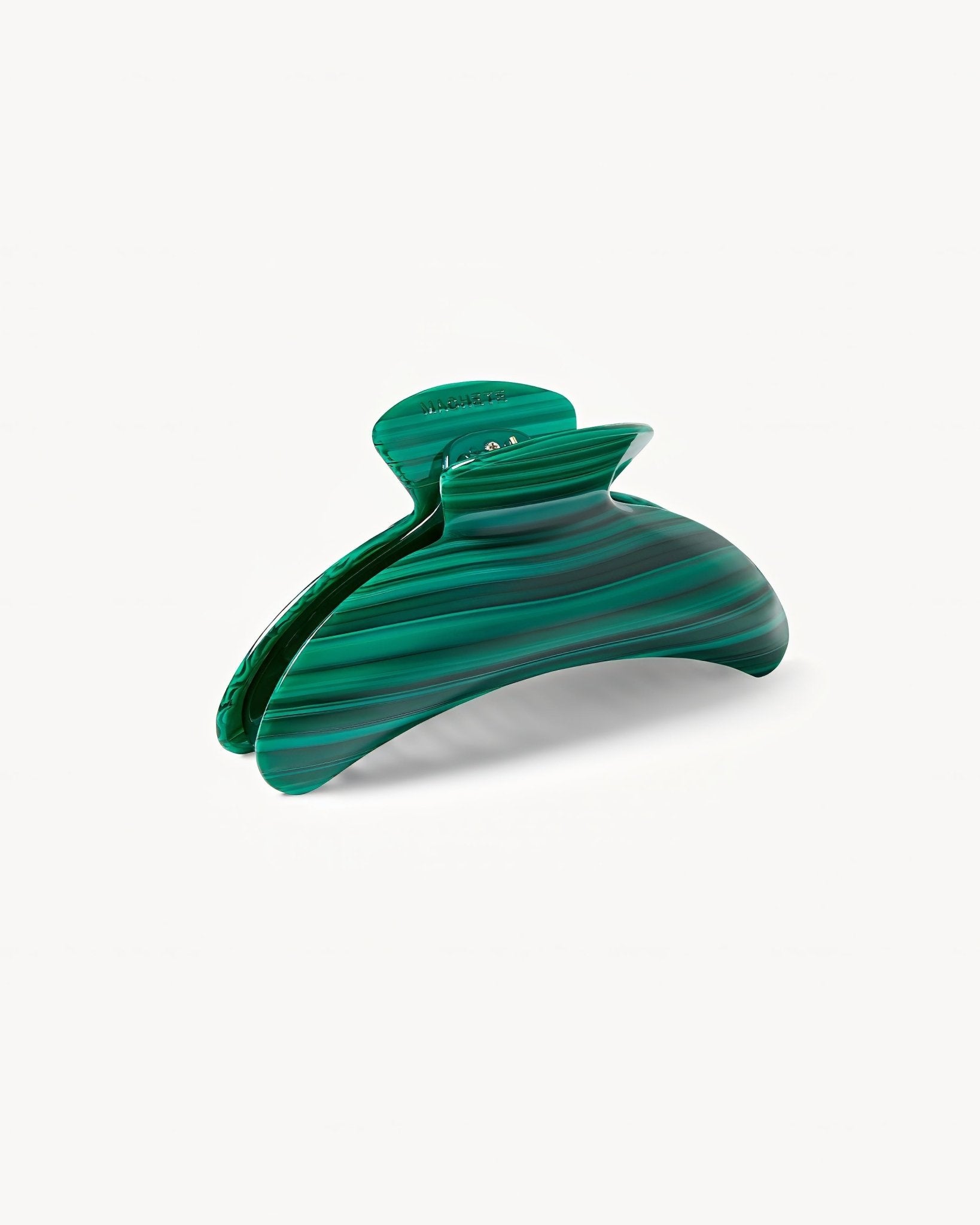 Jumbo Heirloom Hair Claw in Malachite