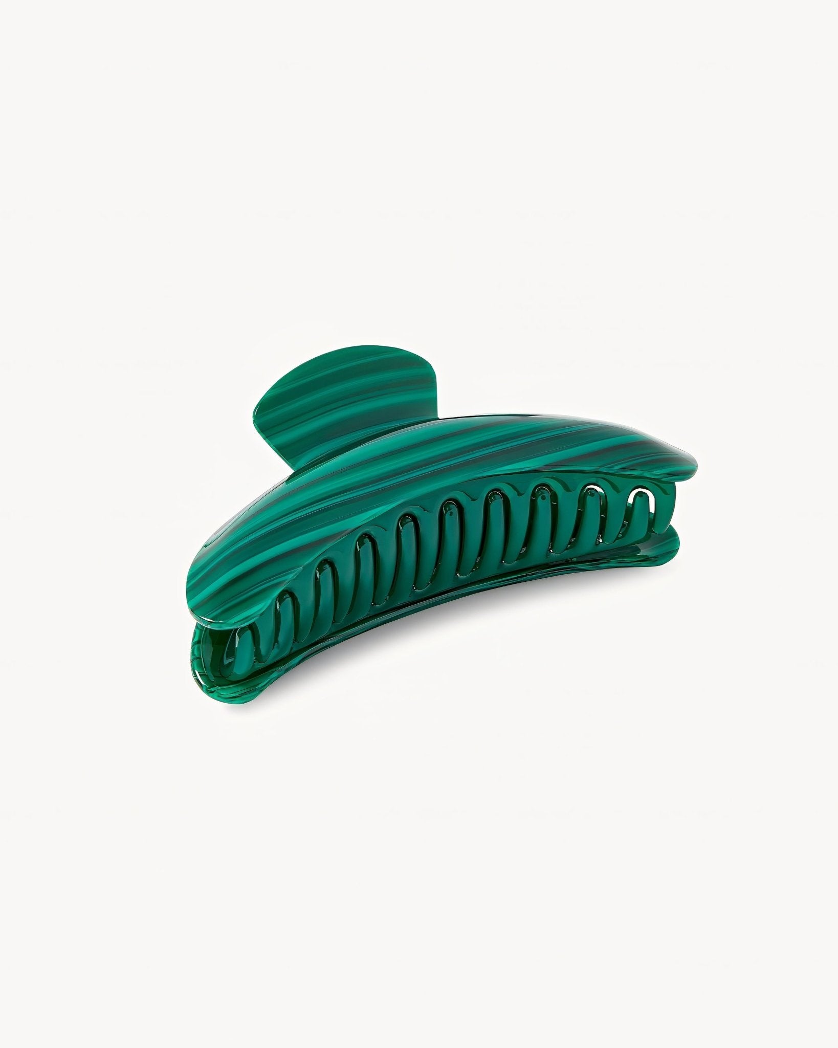 Jumbo Heirloom Hair Claw in Malachite