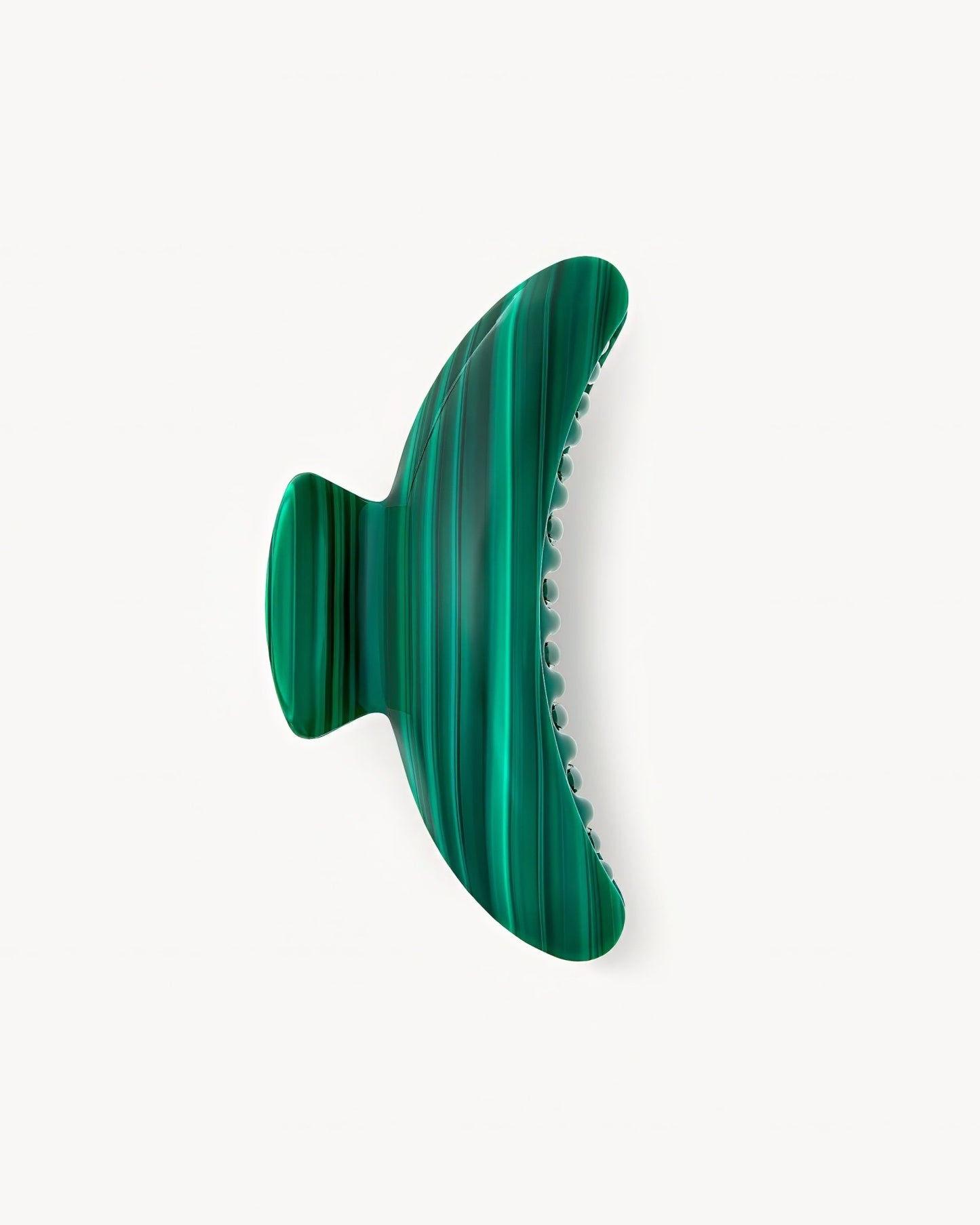 Jumbo Heirloom Hair Claw in Malachite