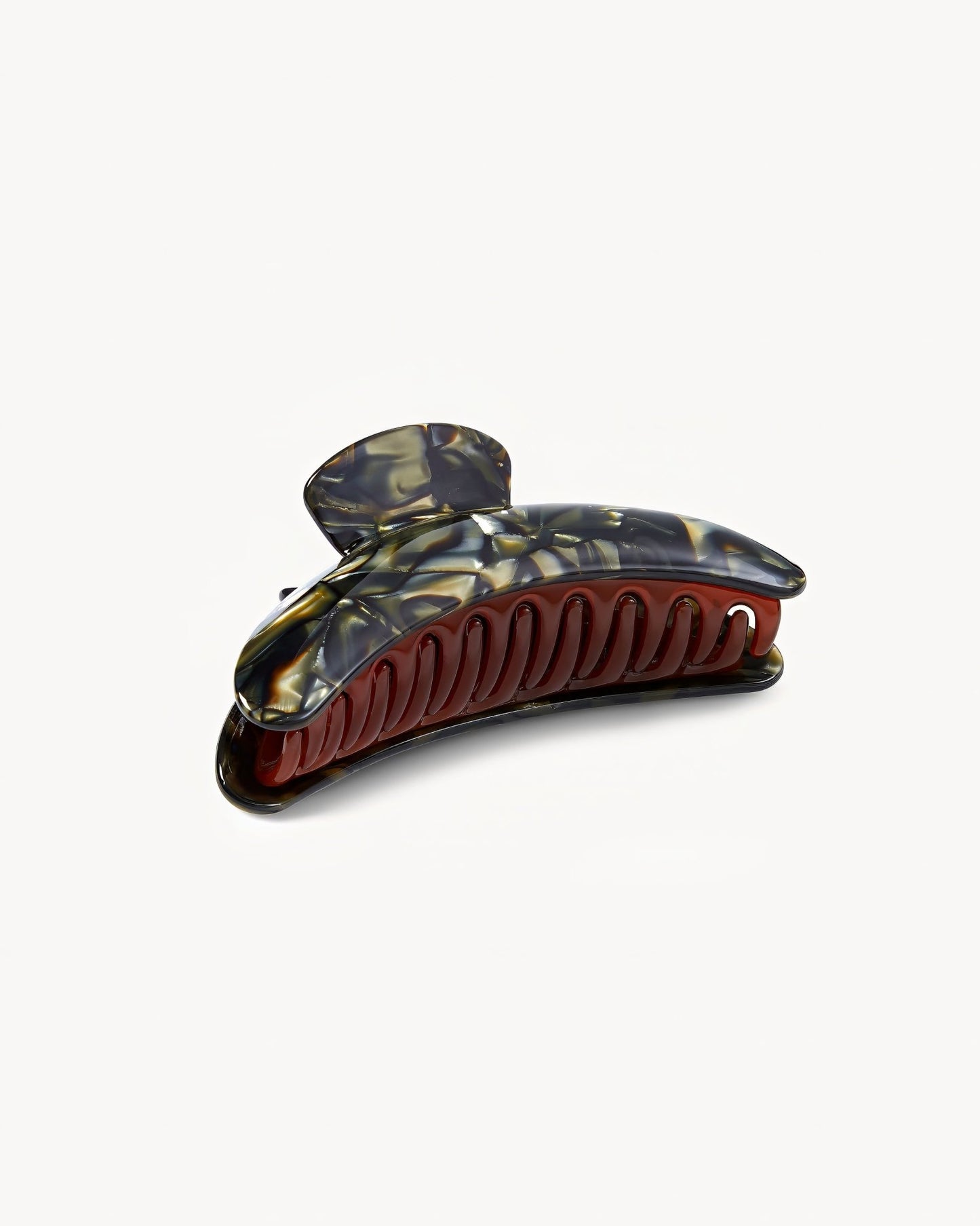 Jumbo Heirloom Hair Claw in Midnight Horn