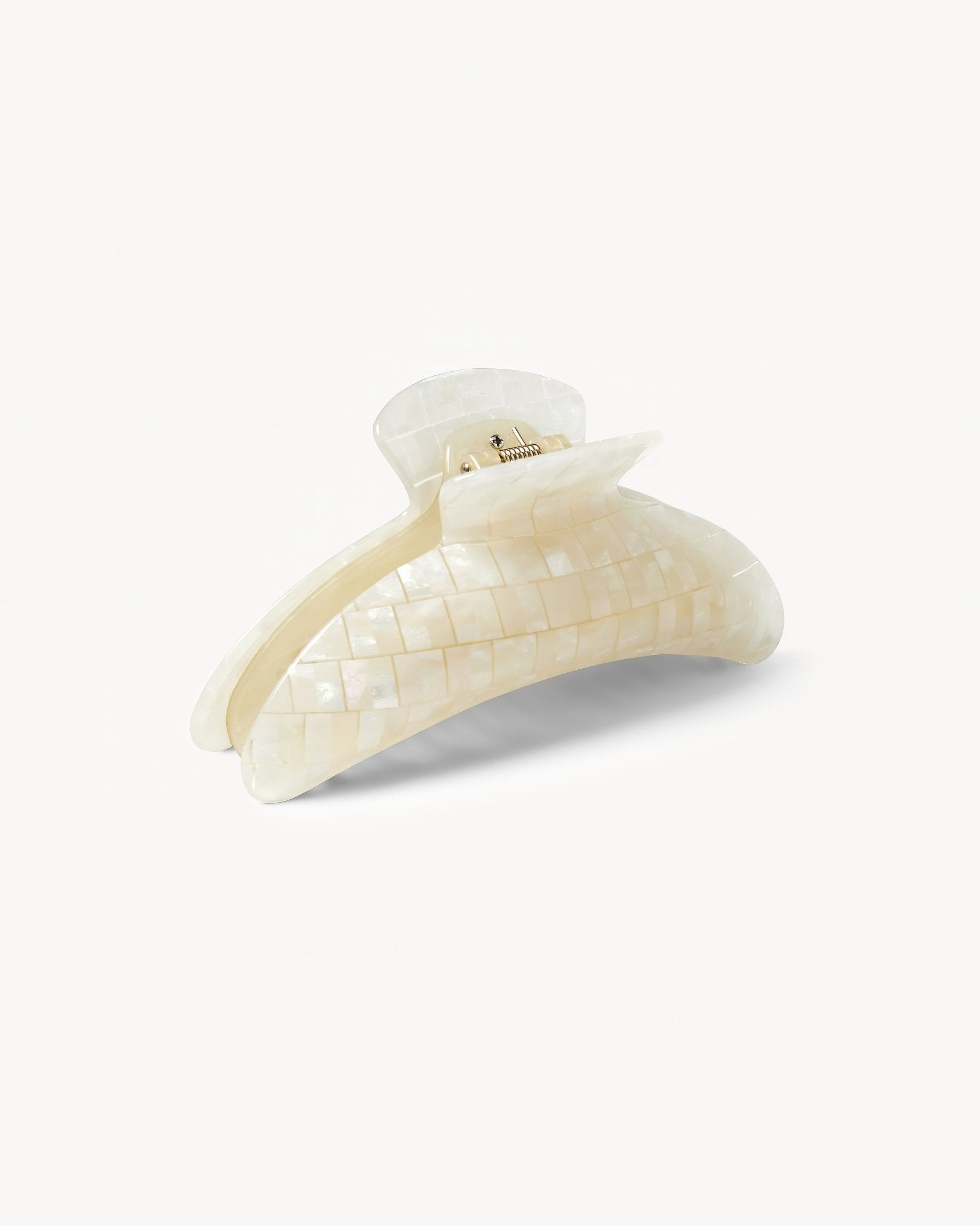 Jumbo Heirloom Hair Claw in Opalite Checker