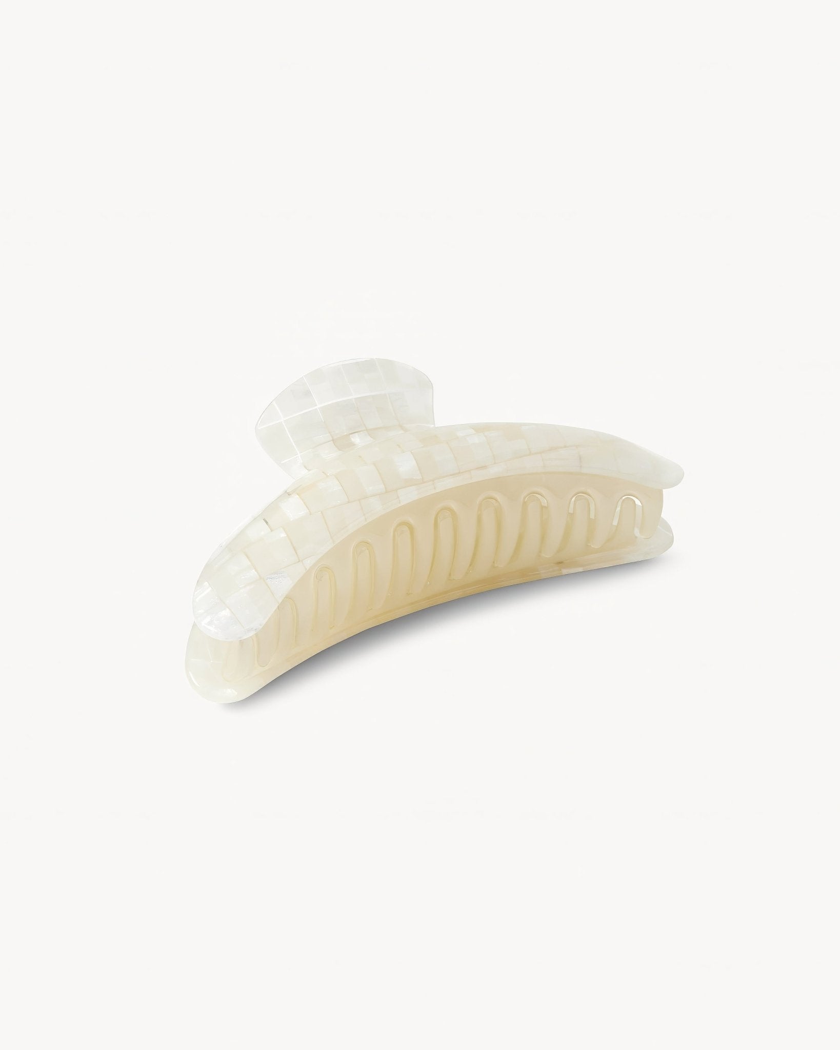 Jumbo Heirloom Hair Claw in Opalite Checker