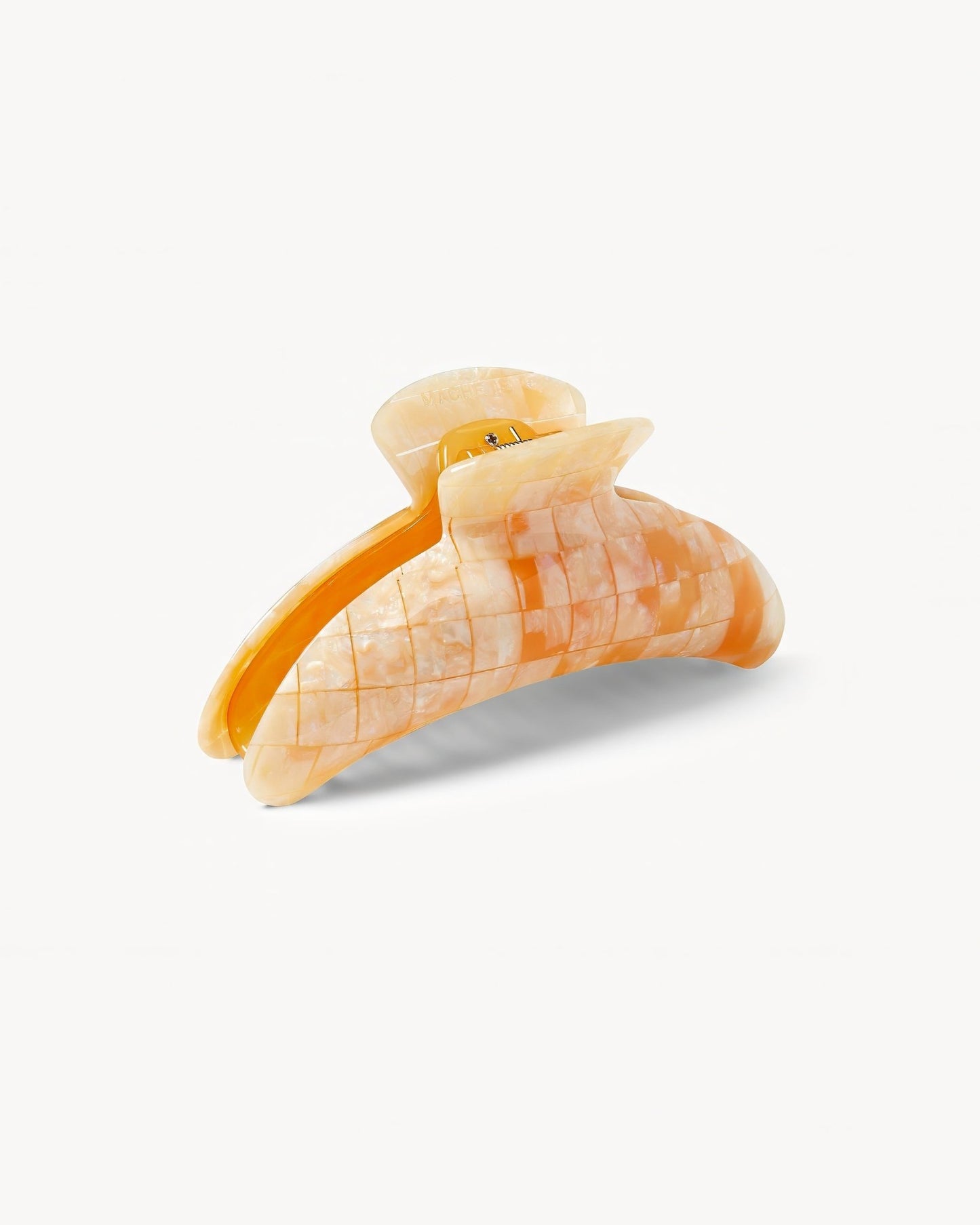 Jumbo Heirloom Hair Claw in Sea Shell Checker