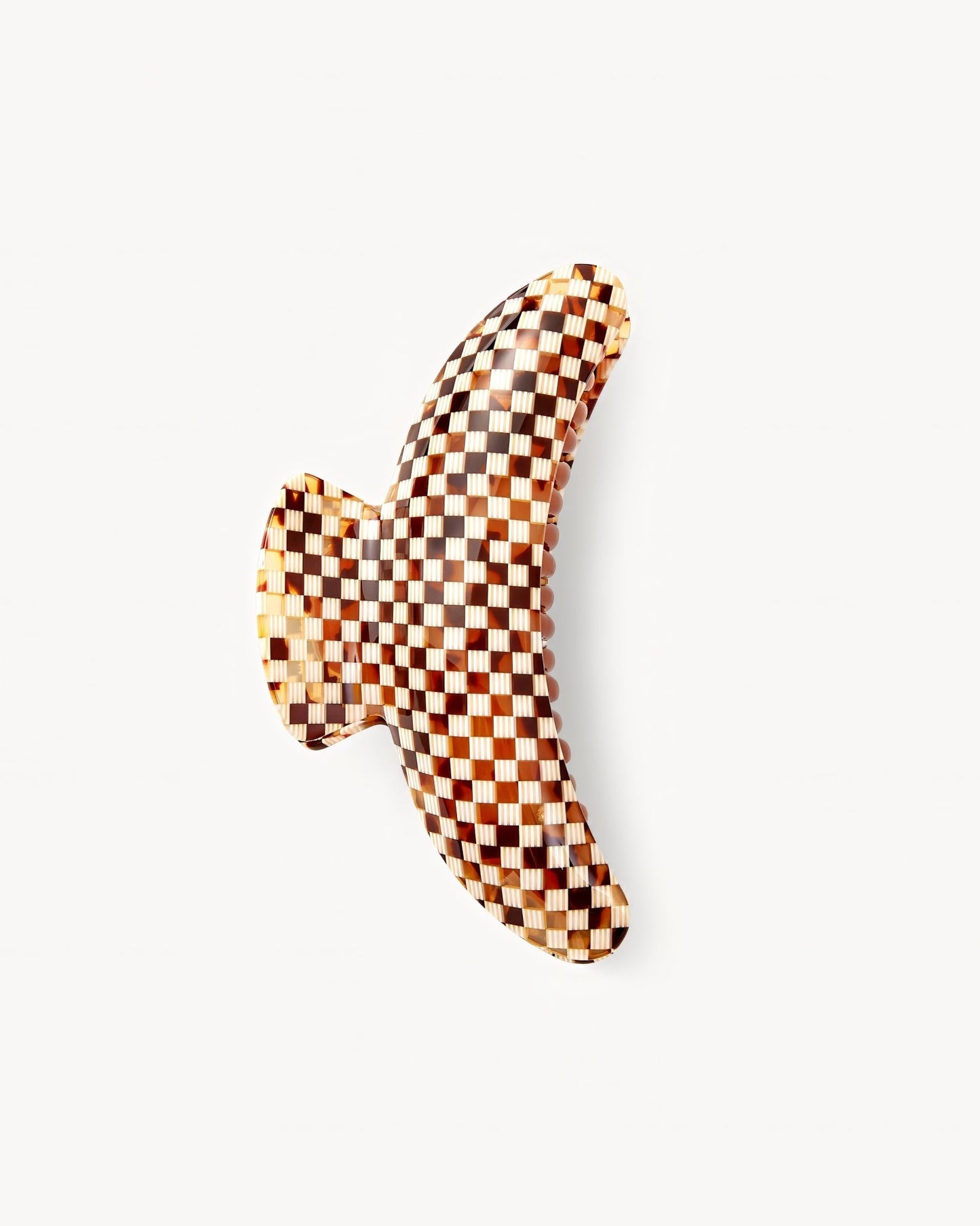 Jumbo Heirloom Hair Claw in Tortoise Checker