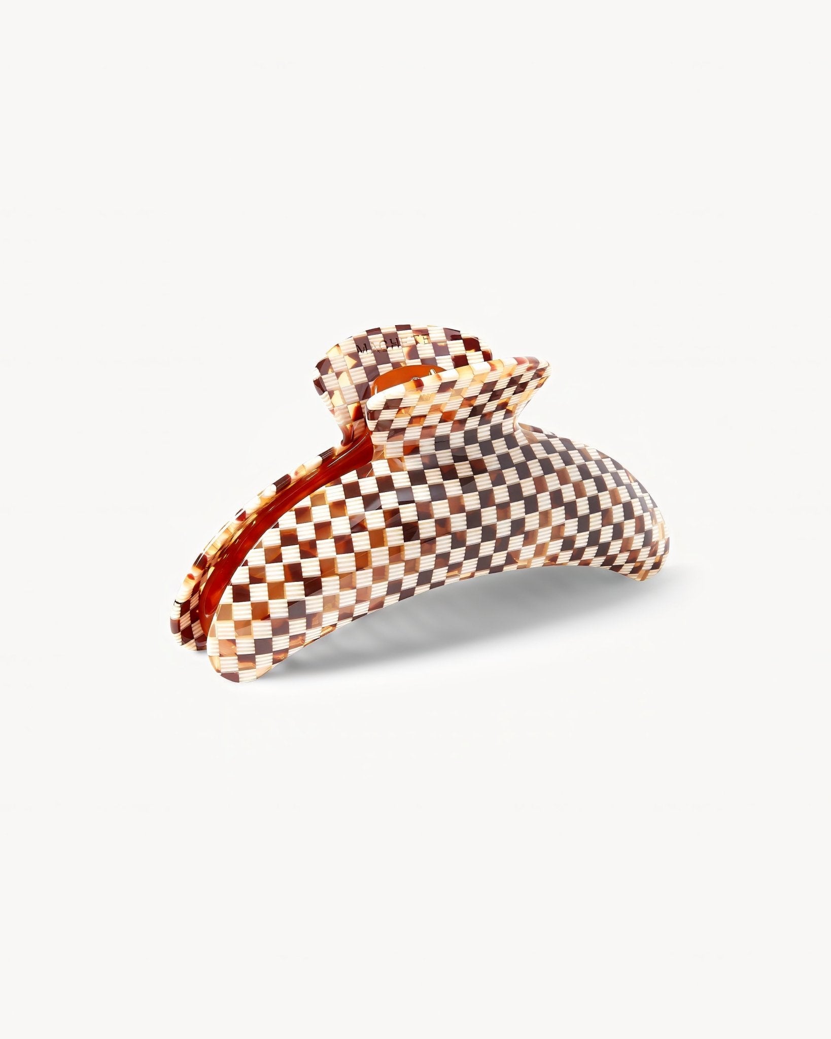 Jumbo Heirloom Hair Claw in Tortoise Checker