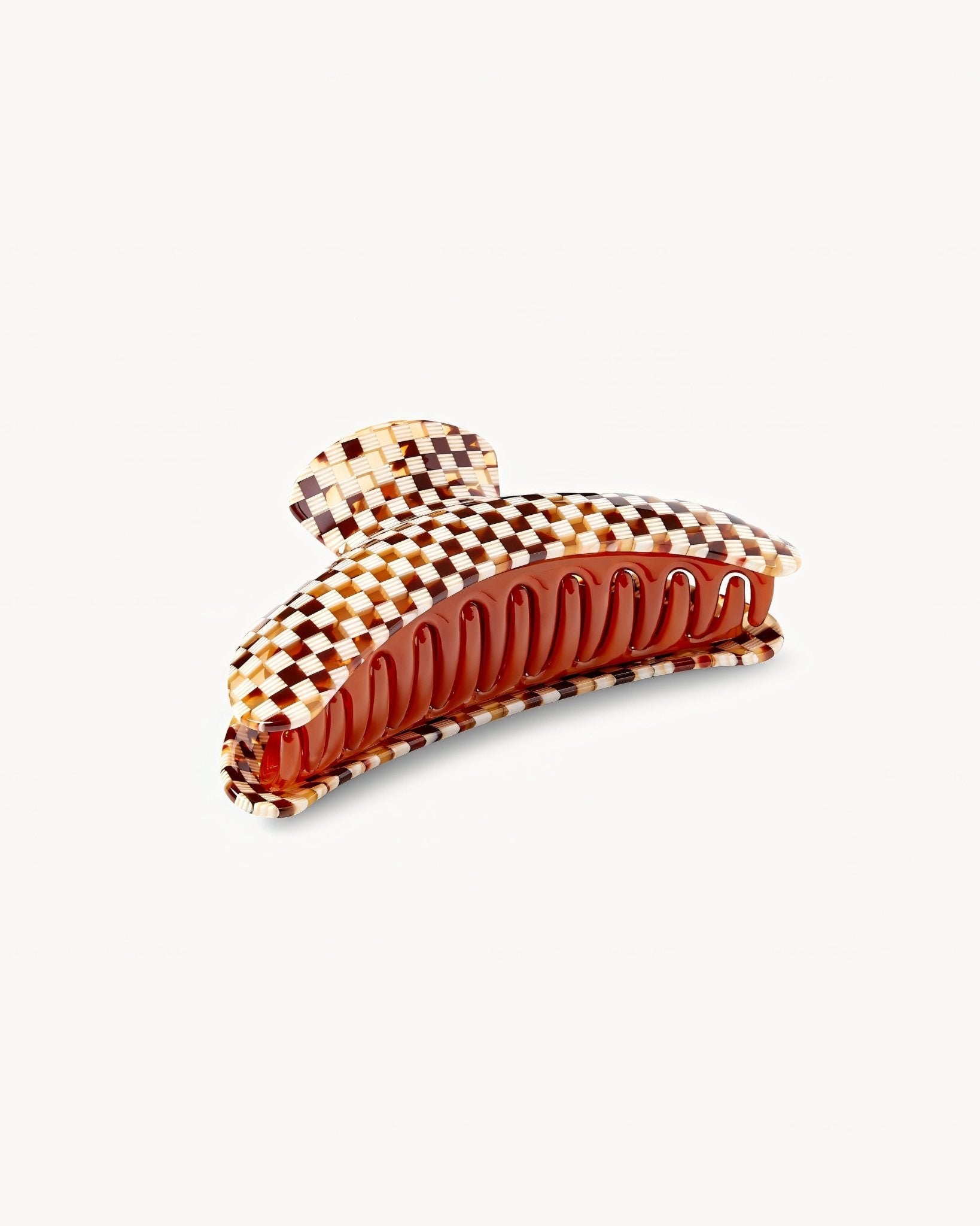 Jumbo Heirloom Hair Claw in Tortoise Checker