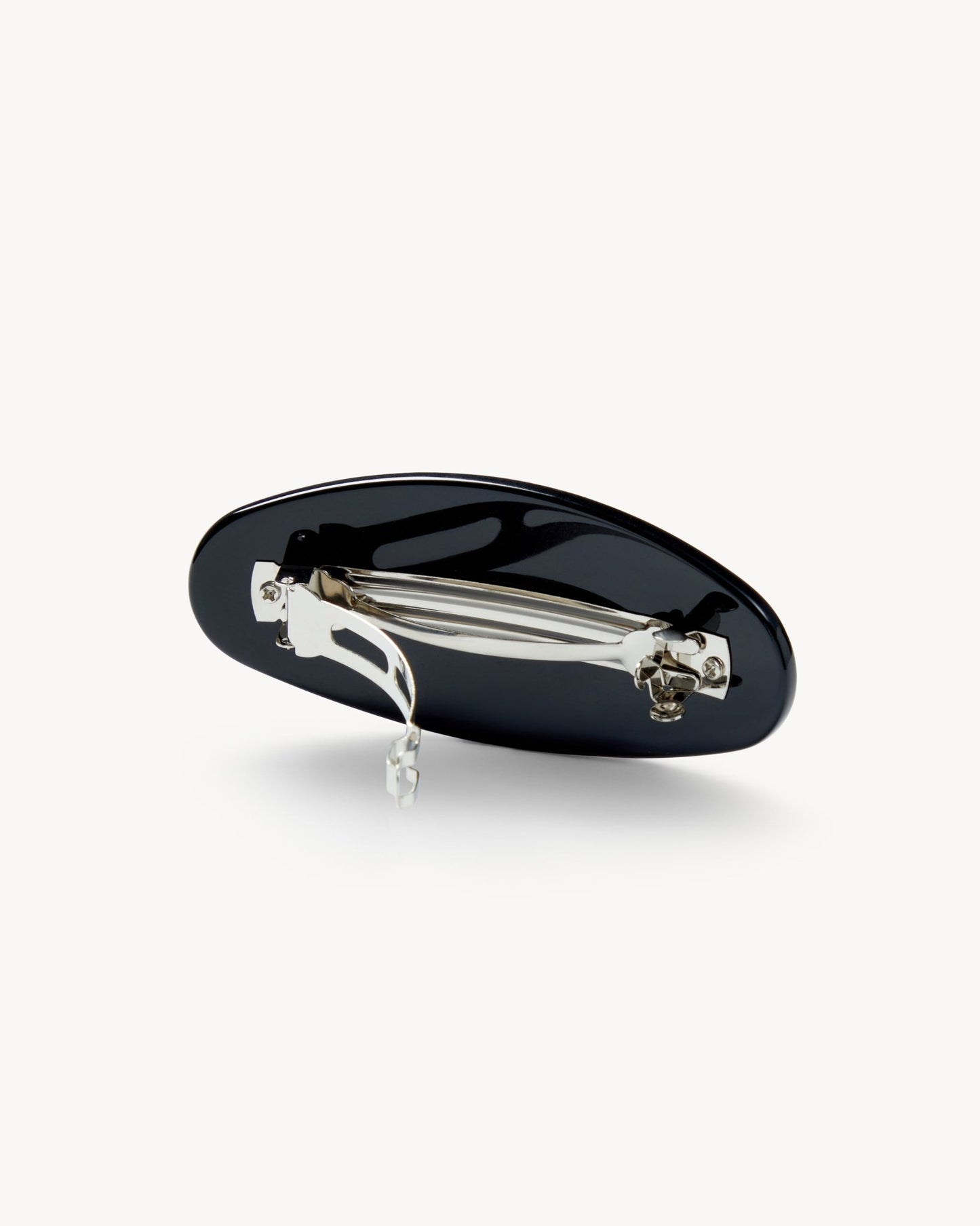 Jumbo Oval Barrette in Black - MACHETE
