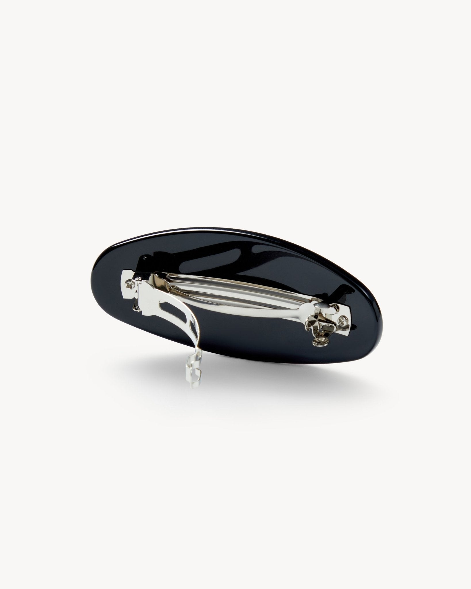 Jumbo Oval Barrette in Black - MACHETE