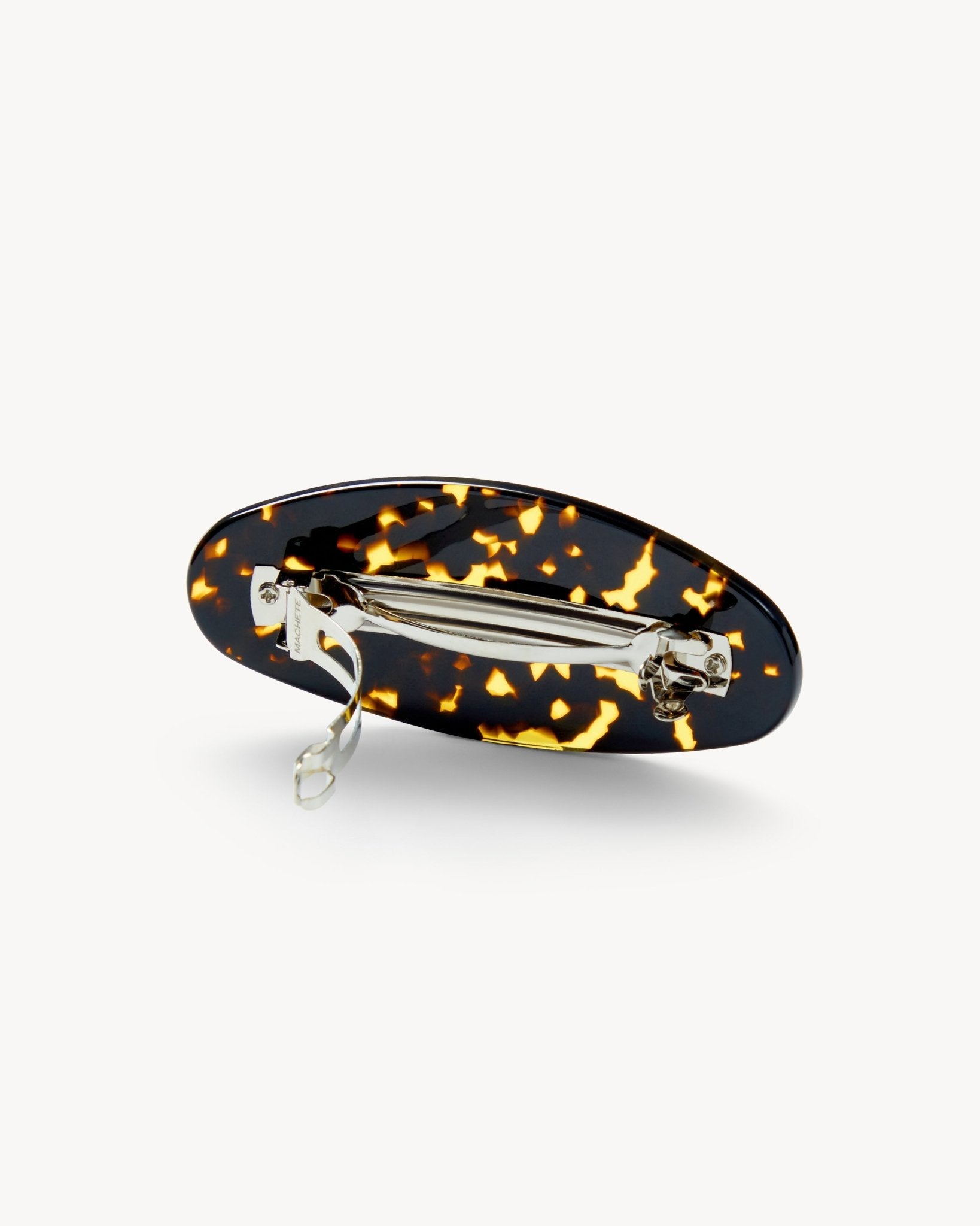 Jumbo Oval Barrette in Dark Tortoise - MACHETE
