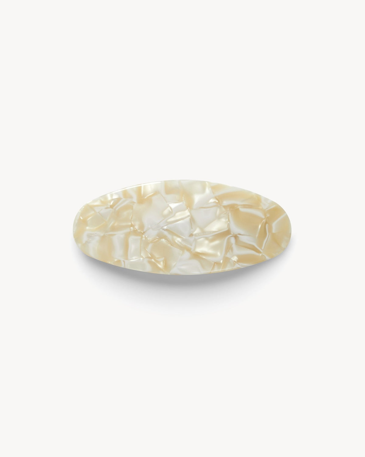 Jumbo Oval Barrette in Ivory - MACHETE