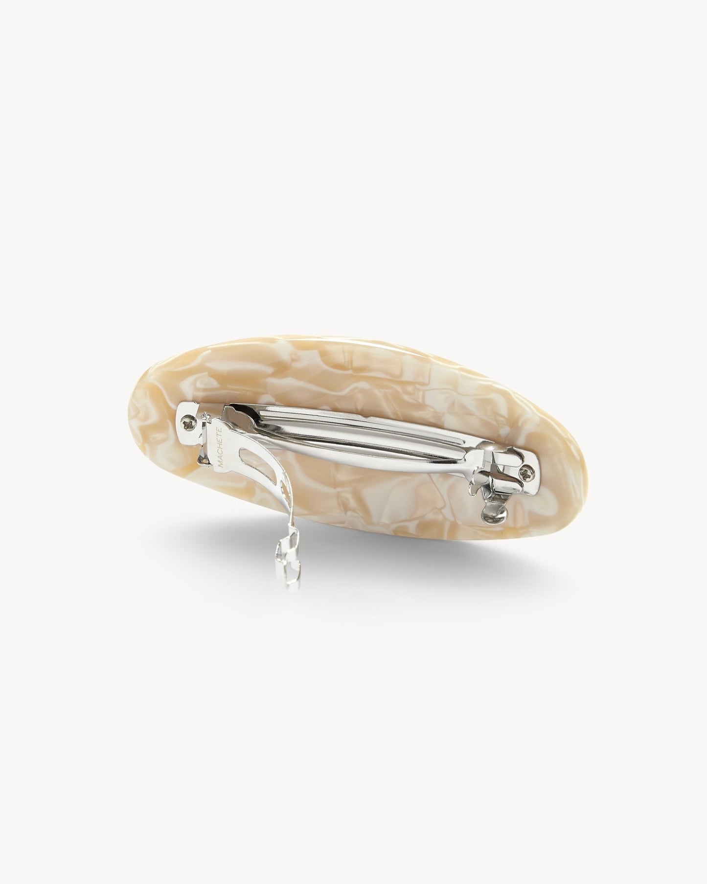 Jumbo Oval Barrette in Ivory - MACHETE
