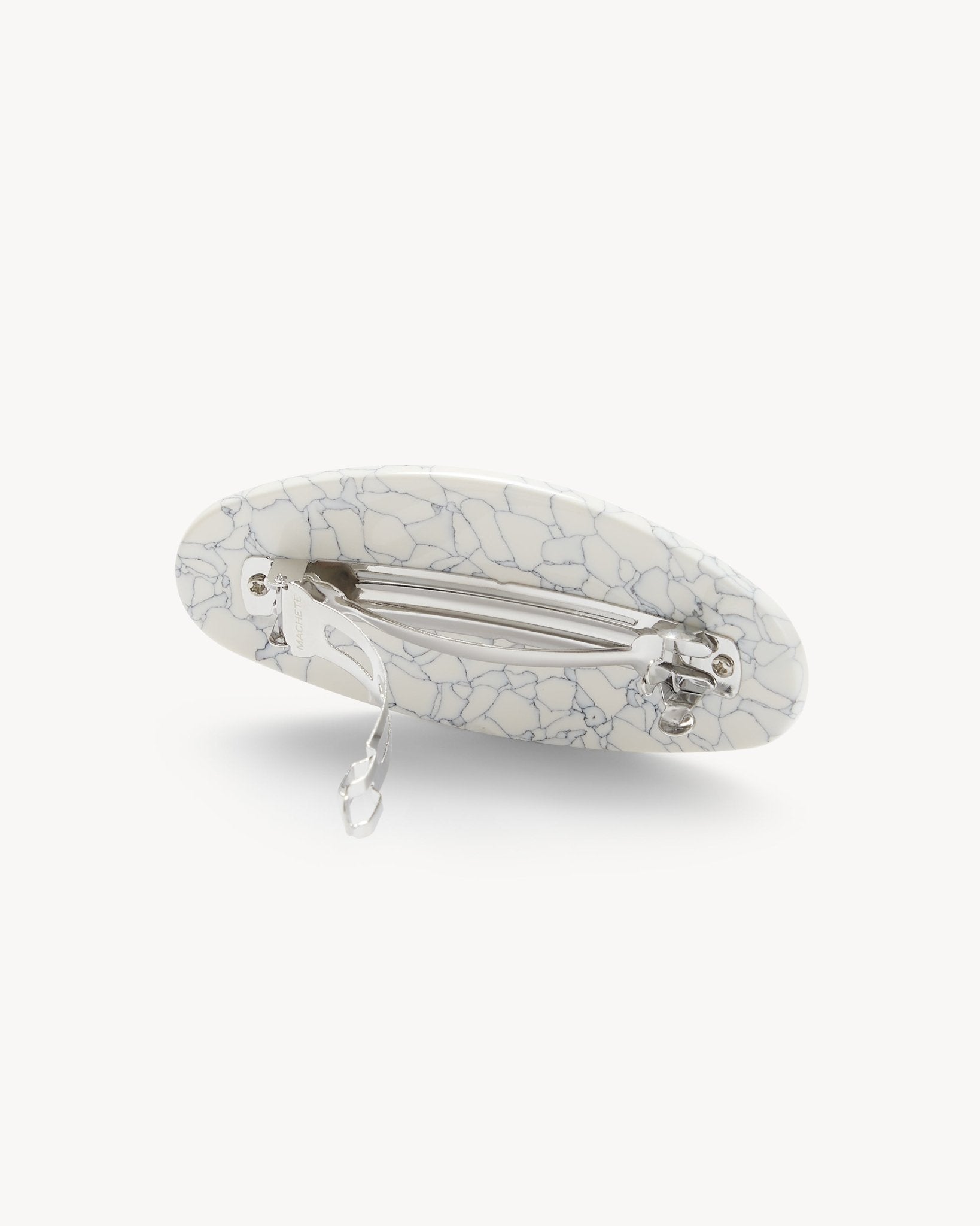 Jumbo Oval Barrette in Marble - MACHETE