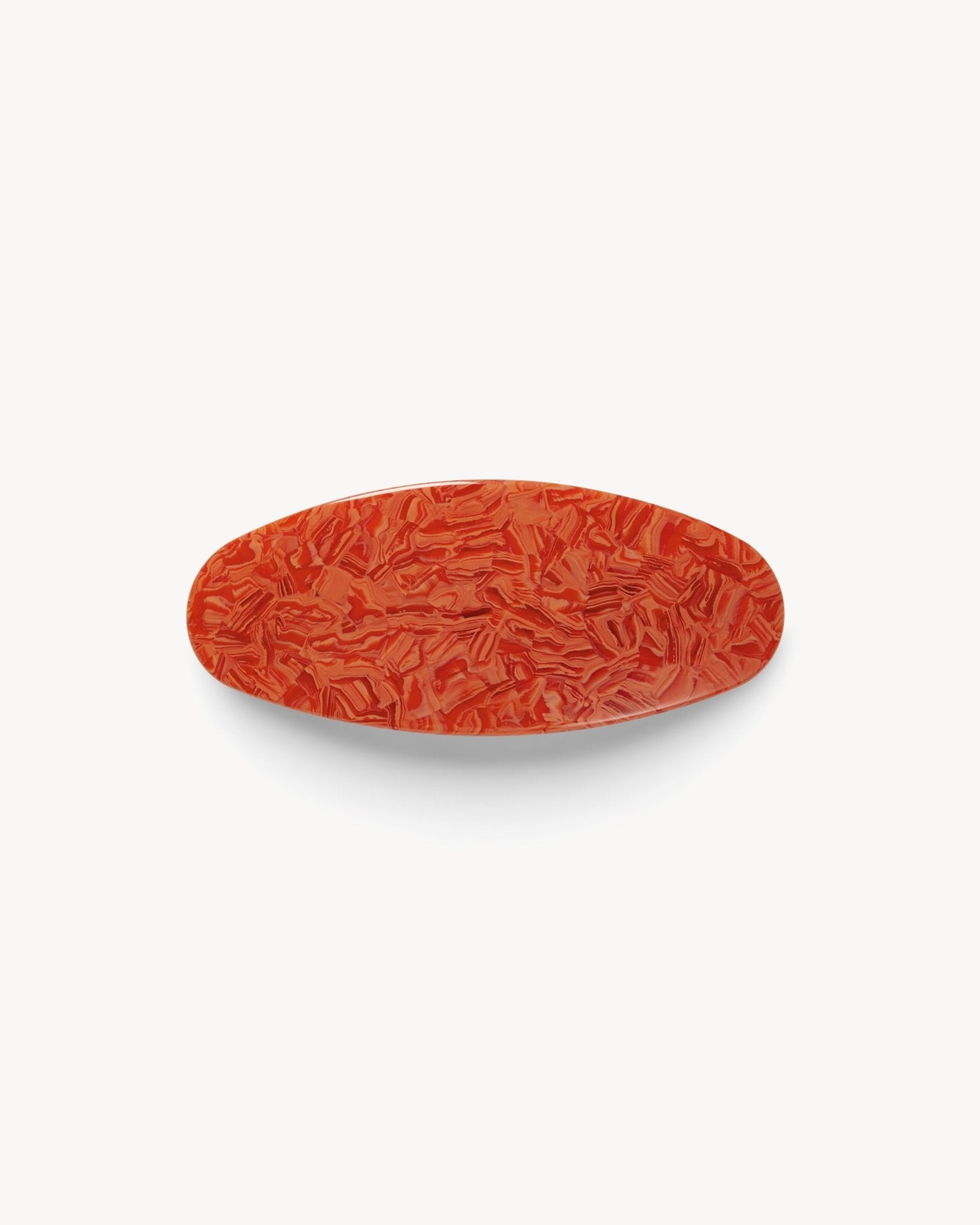 Jumbo Oval Barrette in Poppy - MACHETE