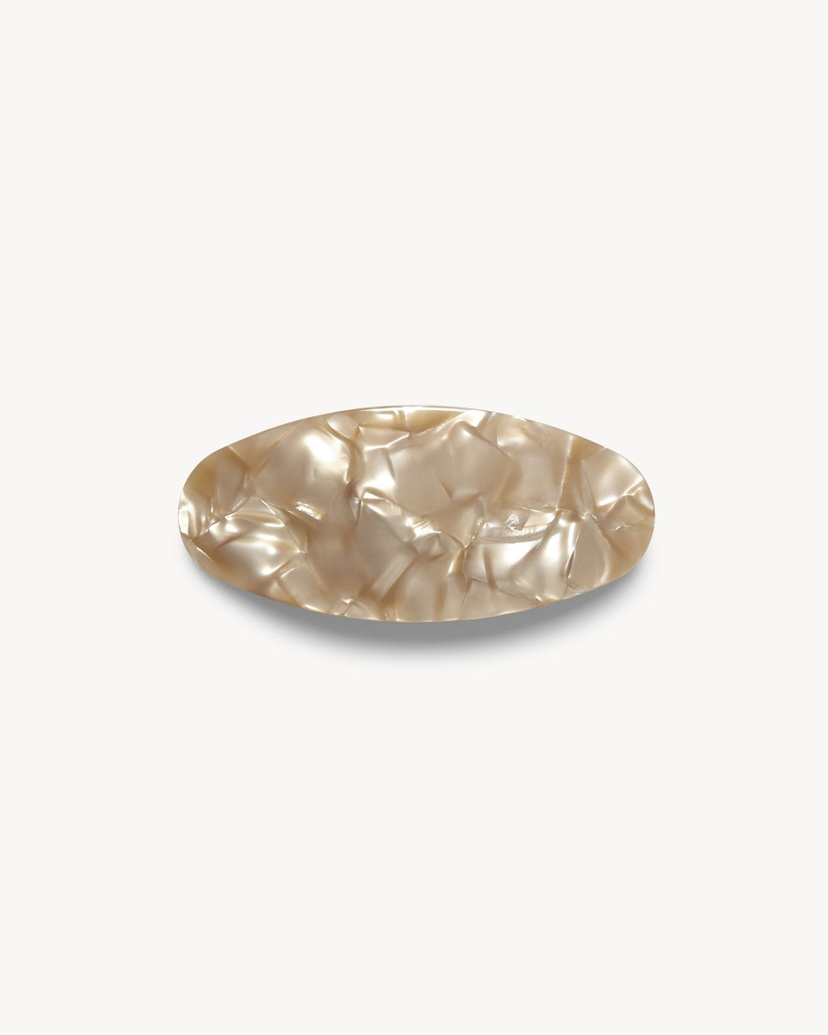 Jumbo Oval Barrette in Sand Shell - MACHETE