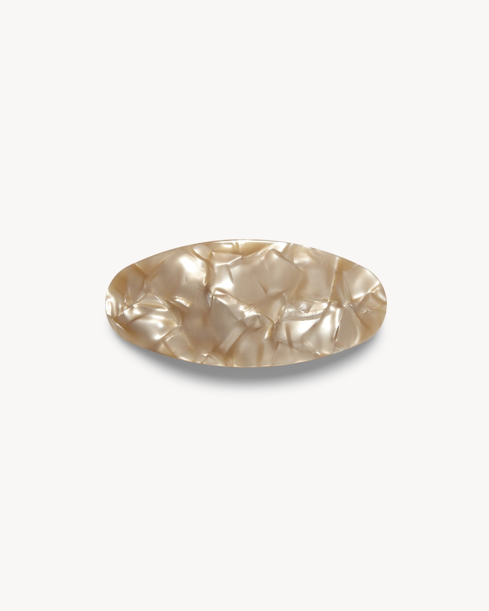 Jumbo Oval Barrette in Sand Shell - MACHETE