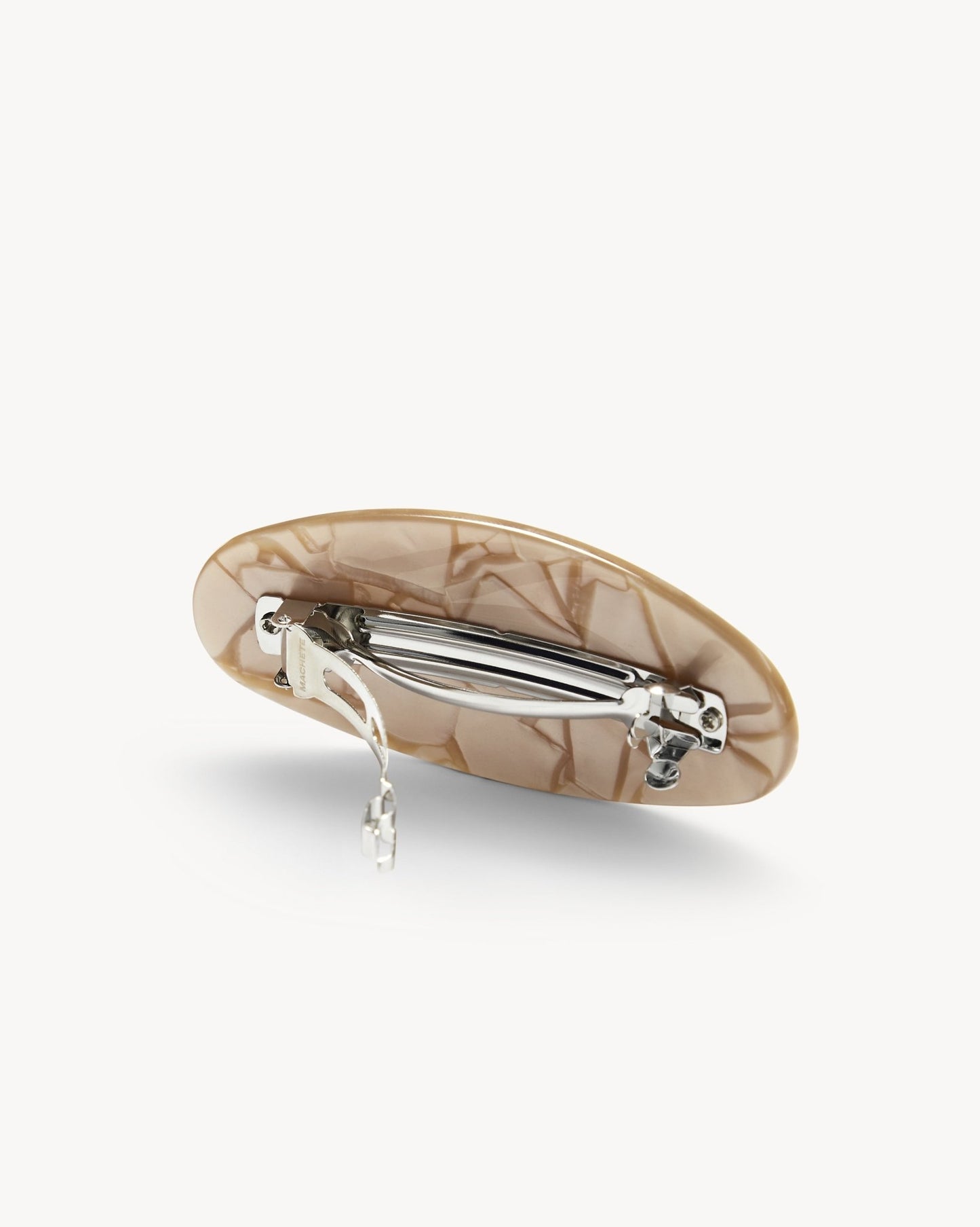Jumbo Oval Barrette in Sand Shell - MACHETE