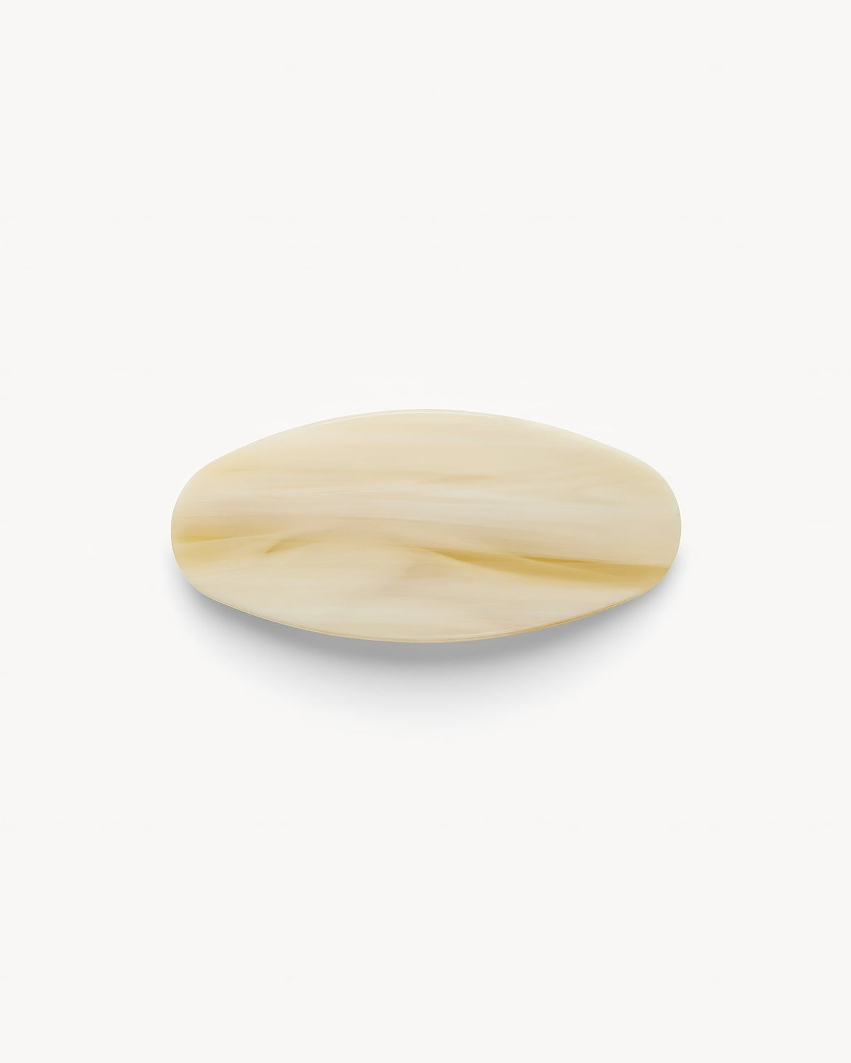 Jumbo Oval Clip in Alabaster