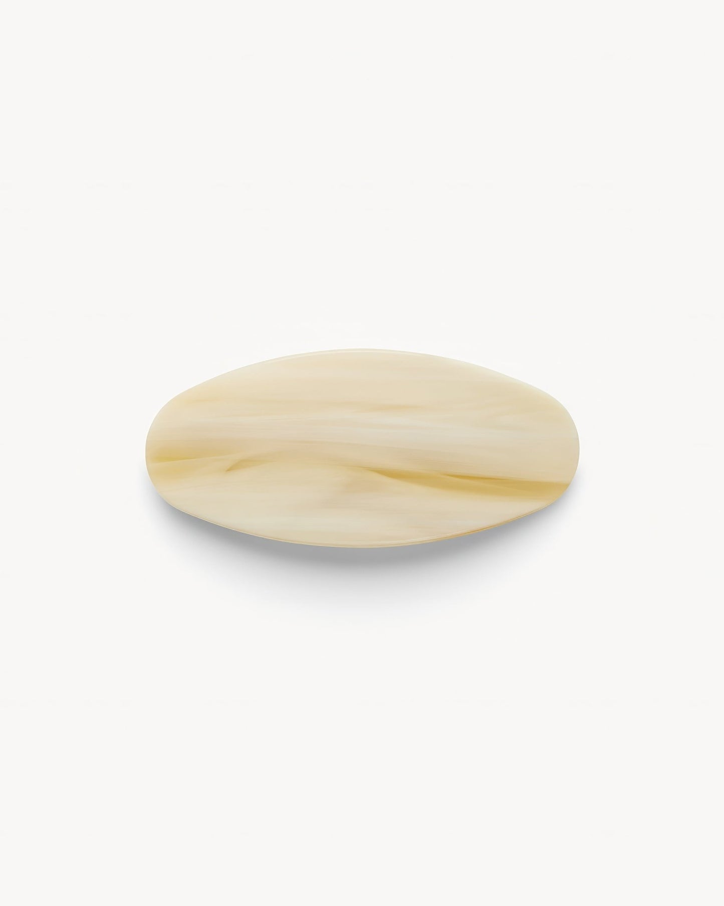 Jumbo Oval Clip in Alabaster