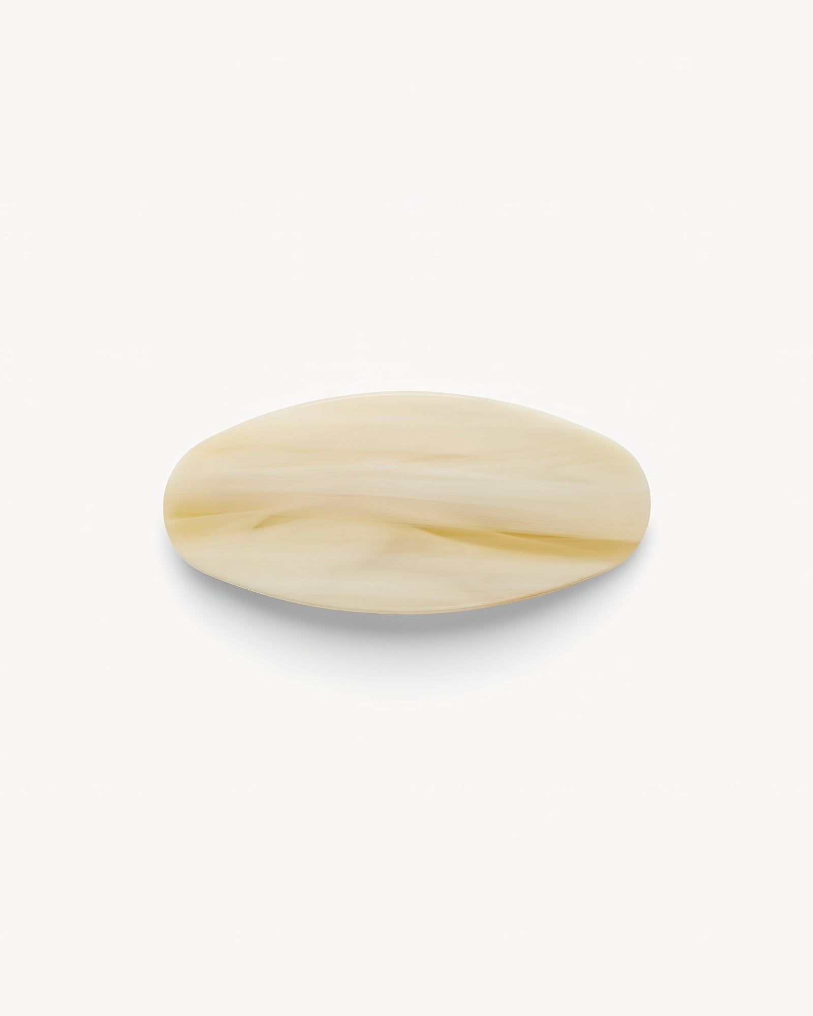 Jumbo Oval Clip in Alabaster