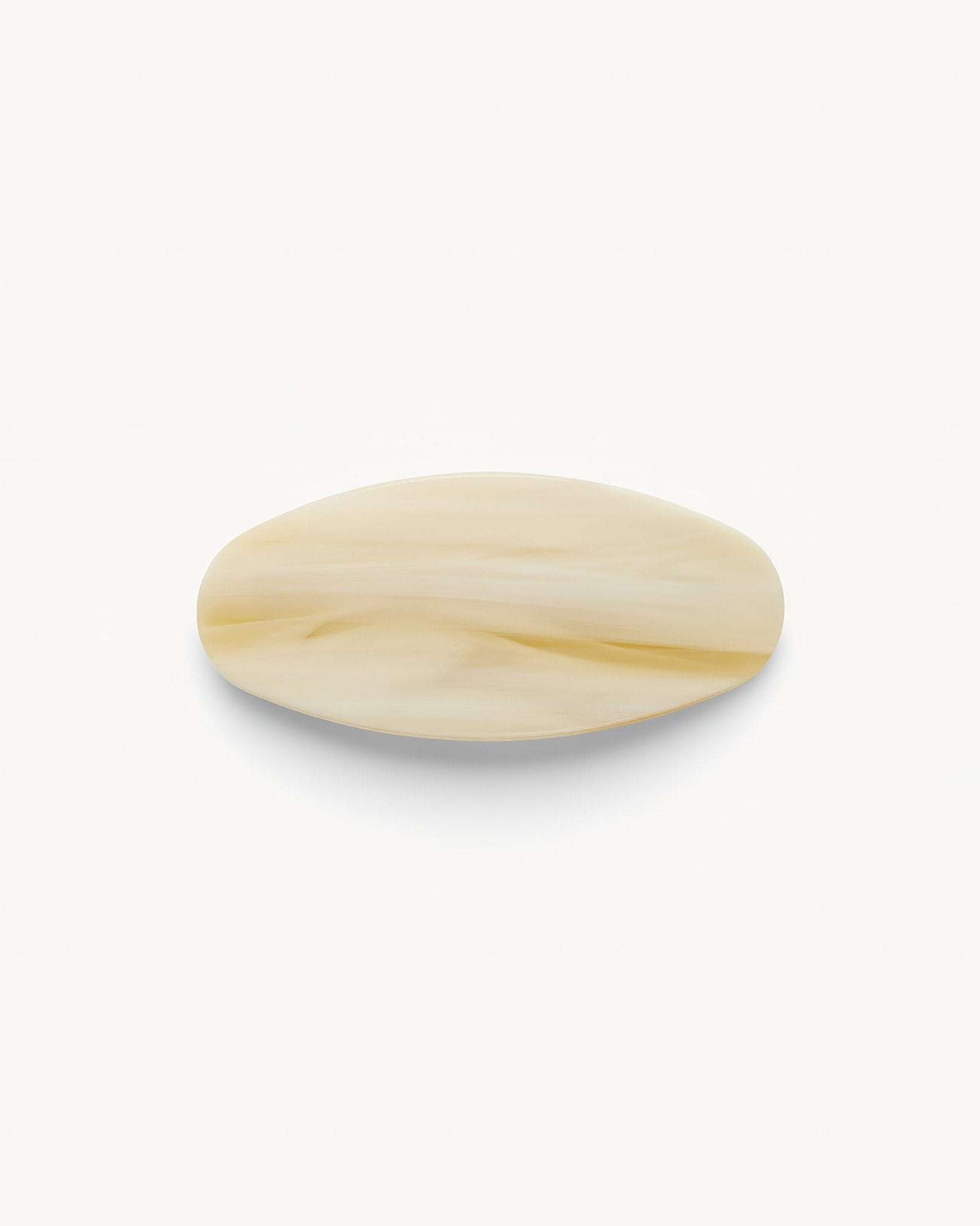 Jumbo Oval Clip in Alabaster