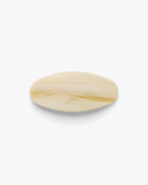Jumbo Oval Clip in Alabaster
