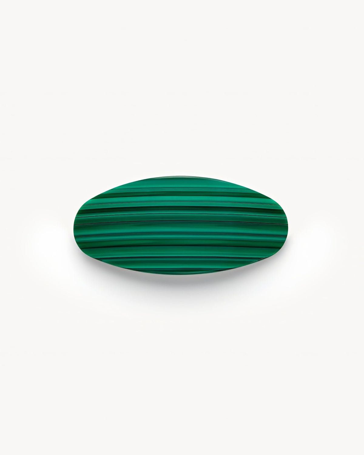 Jumbo Oval Clip in Malachite