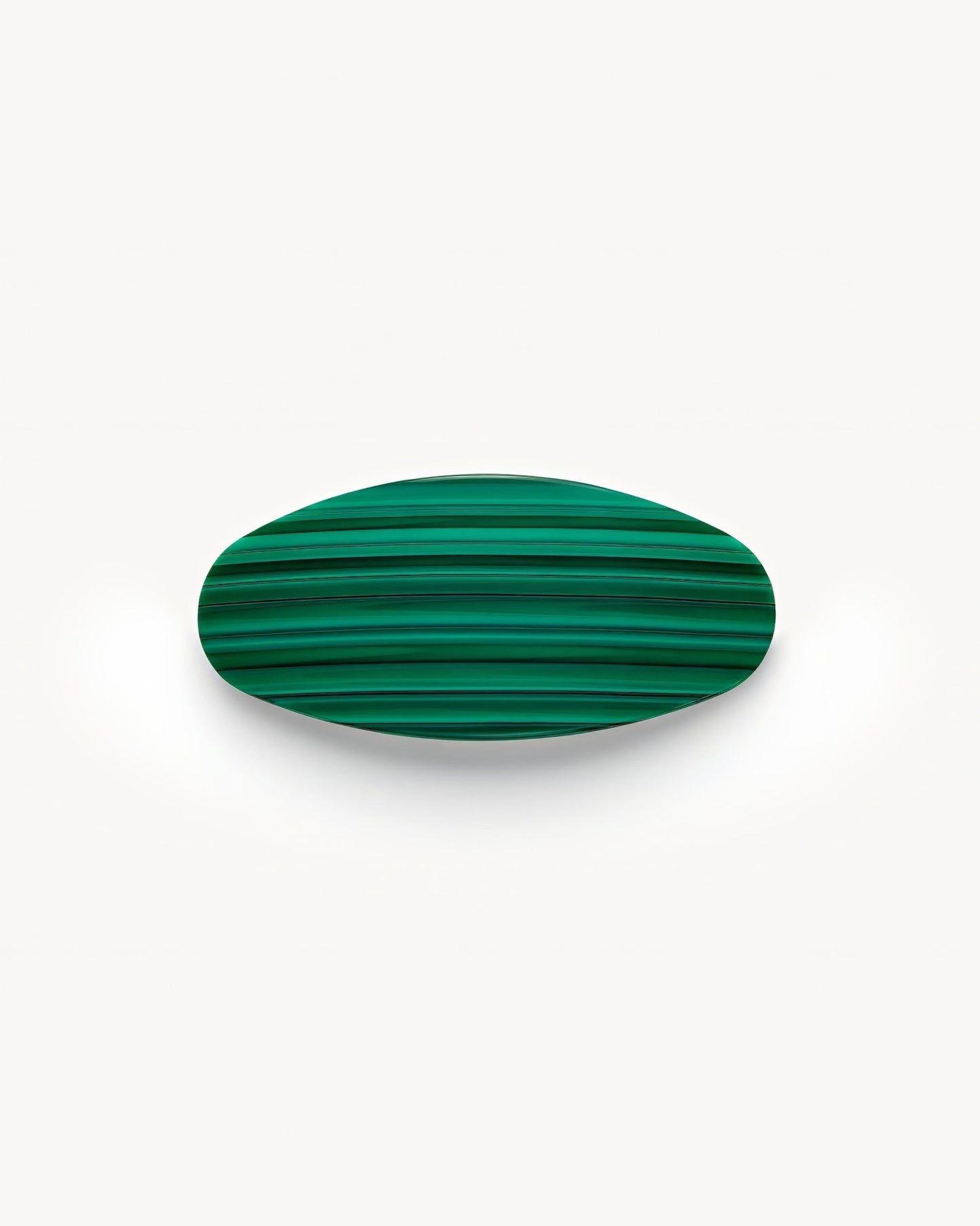 Jumbo Oval Clip in Malachite